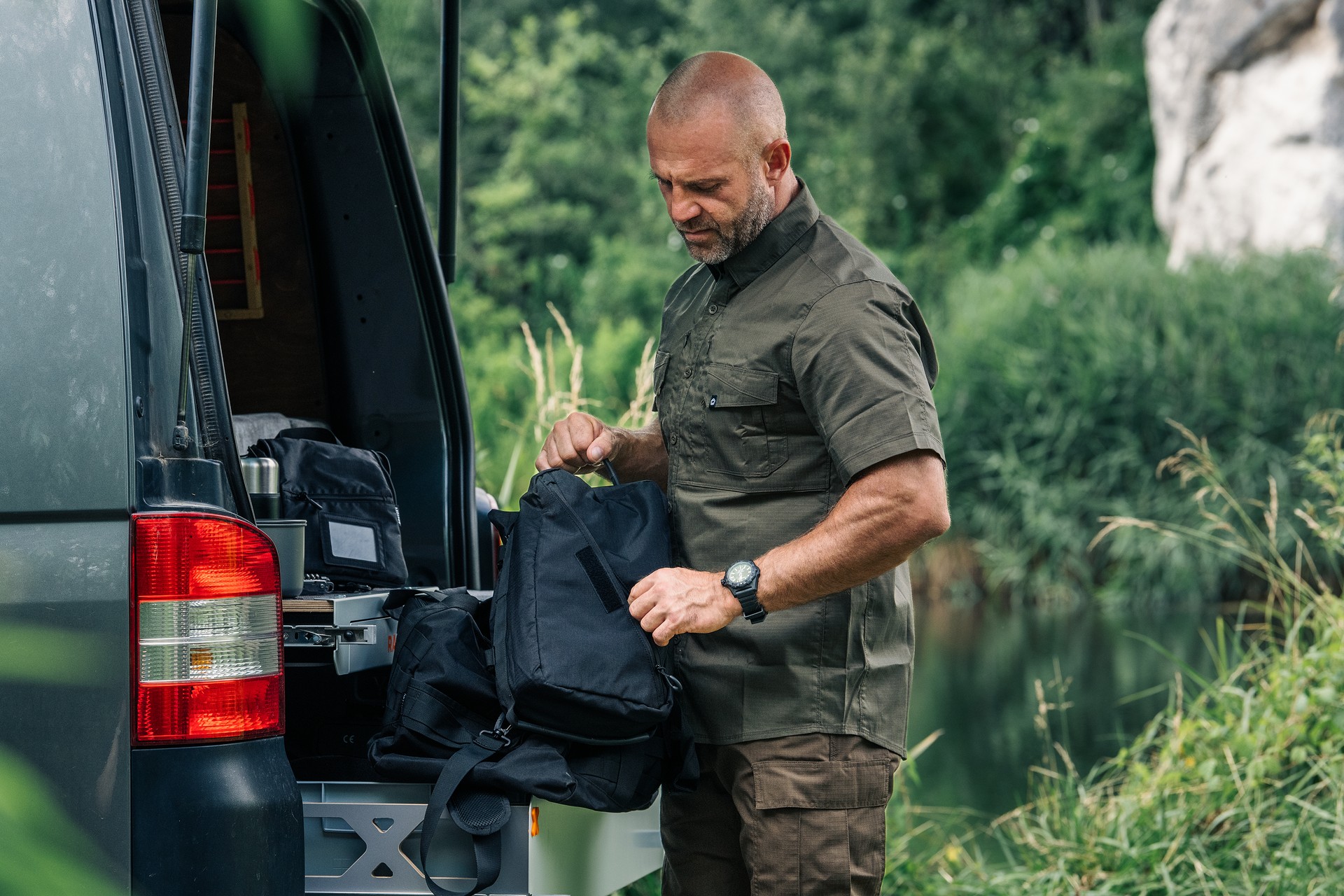 Cămașă tactică Pentagon Plato Short Sleeve - Ranger Green