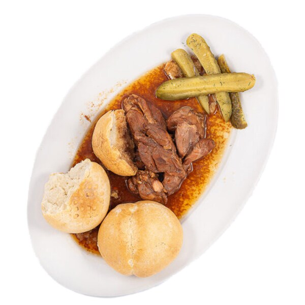 Conserve alimentare Moya Pucha „Golonka Bosmana” - Ciolan de porc în sos de bere Porter 300 g