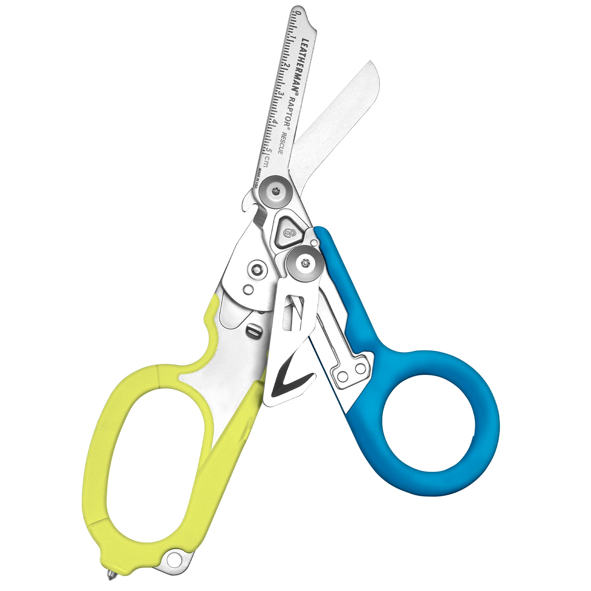 Multitool Leatherman Raptor Rescue Yellow/Blue cu husă Utility