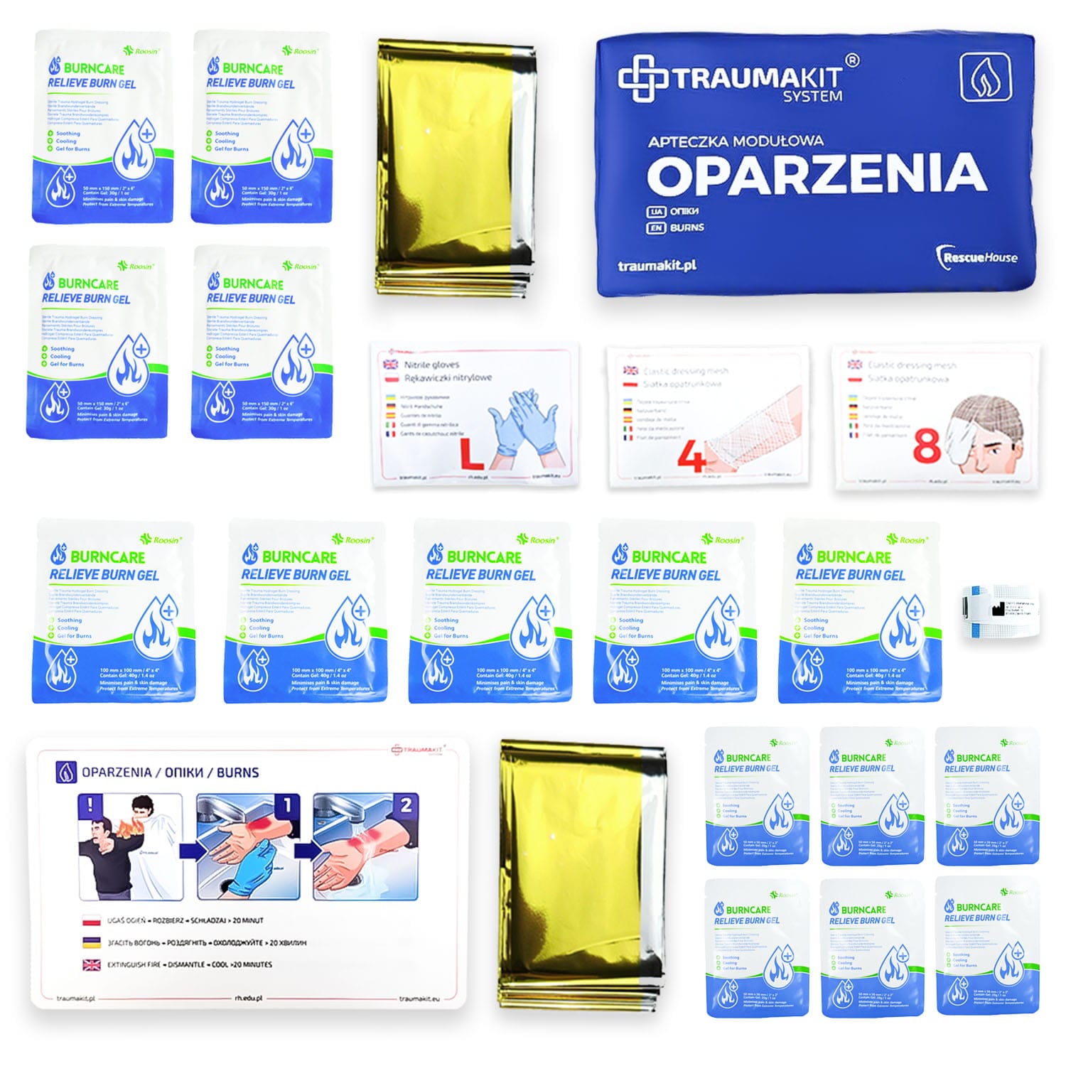 Trusă de prim ajutor modulară AedMax Trauma Kit O - Arsuri