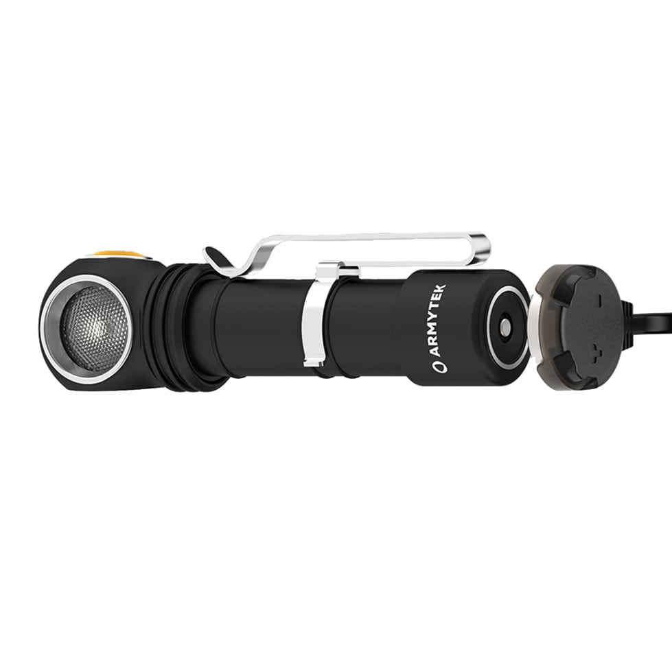 Lanternă frontală și unghiulară Armytek Wizard C2 Magnet USB White - 1200 lumeni