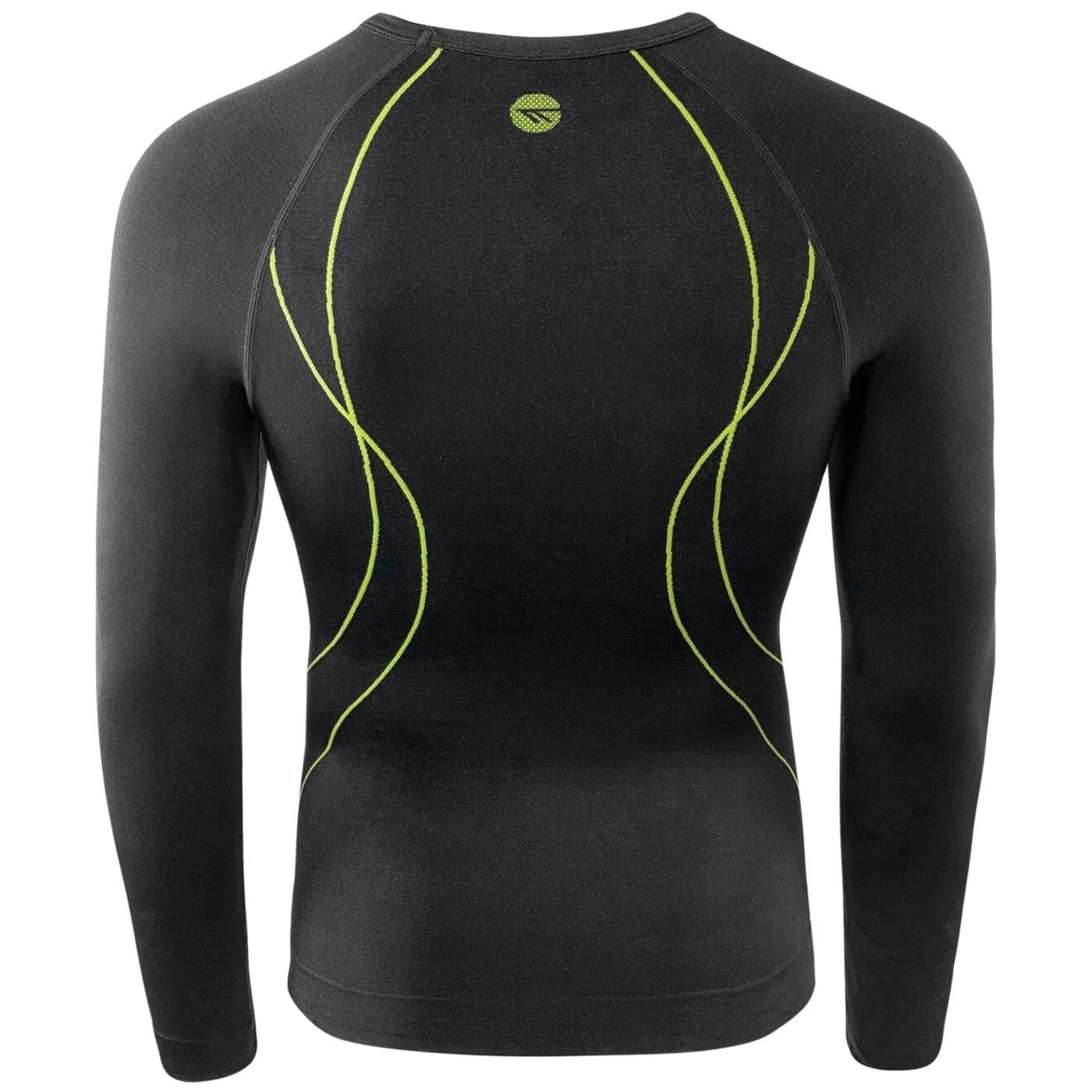 Bluză termoactivă Hi-Tec Ikar Top Long Sleeve - Black/Lime Punch
