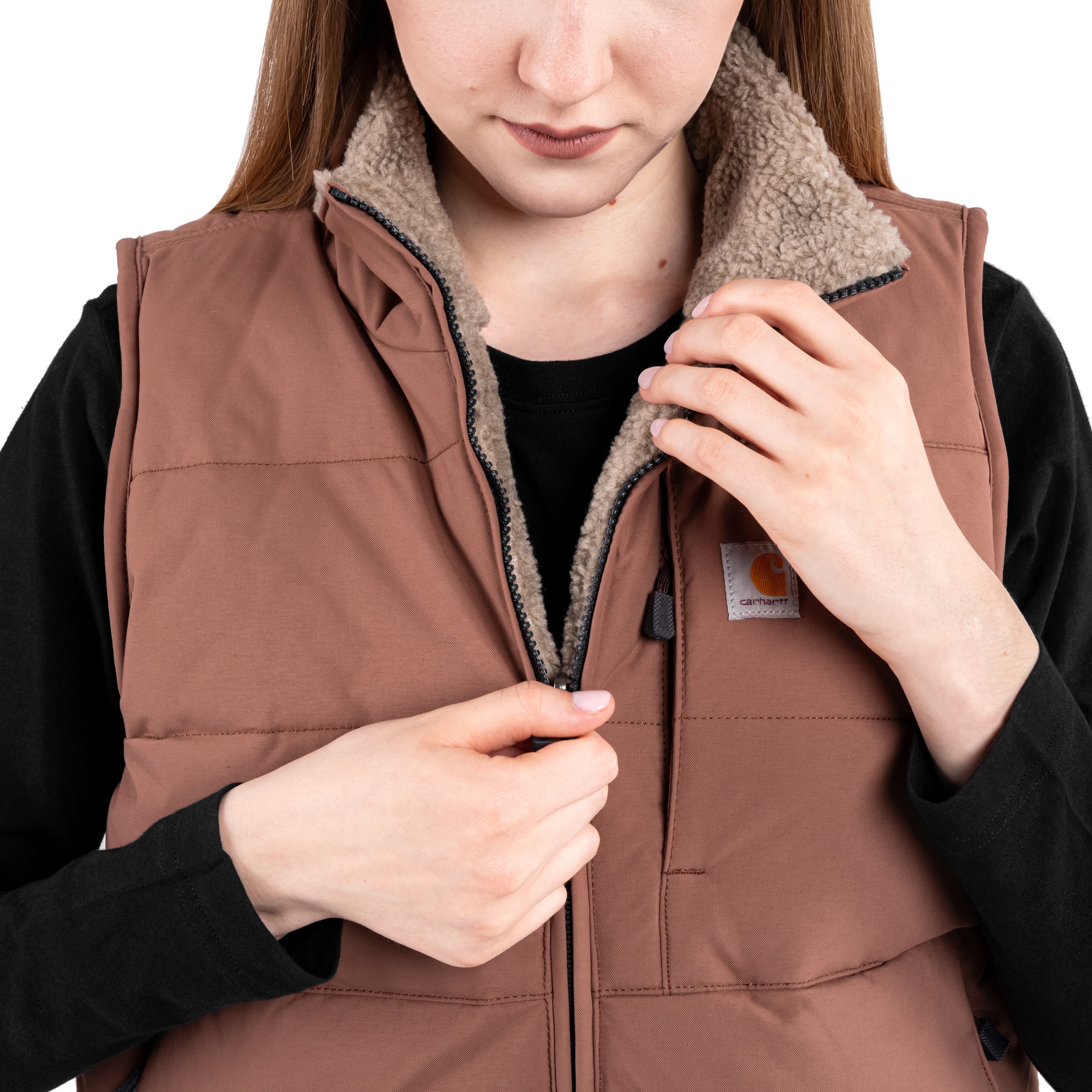 Vestă de damă Carhartt Montana Relaxed Fit Insulated Vest - Nutmeg