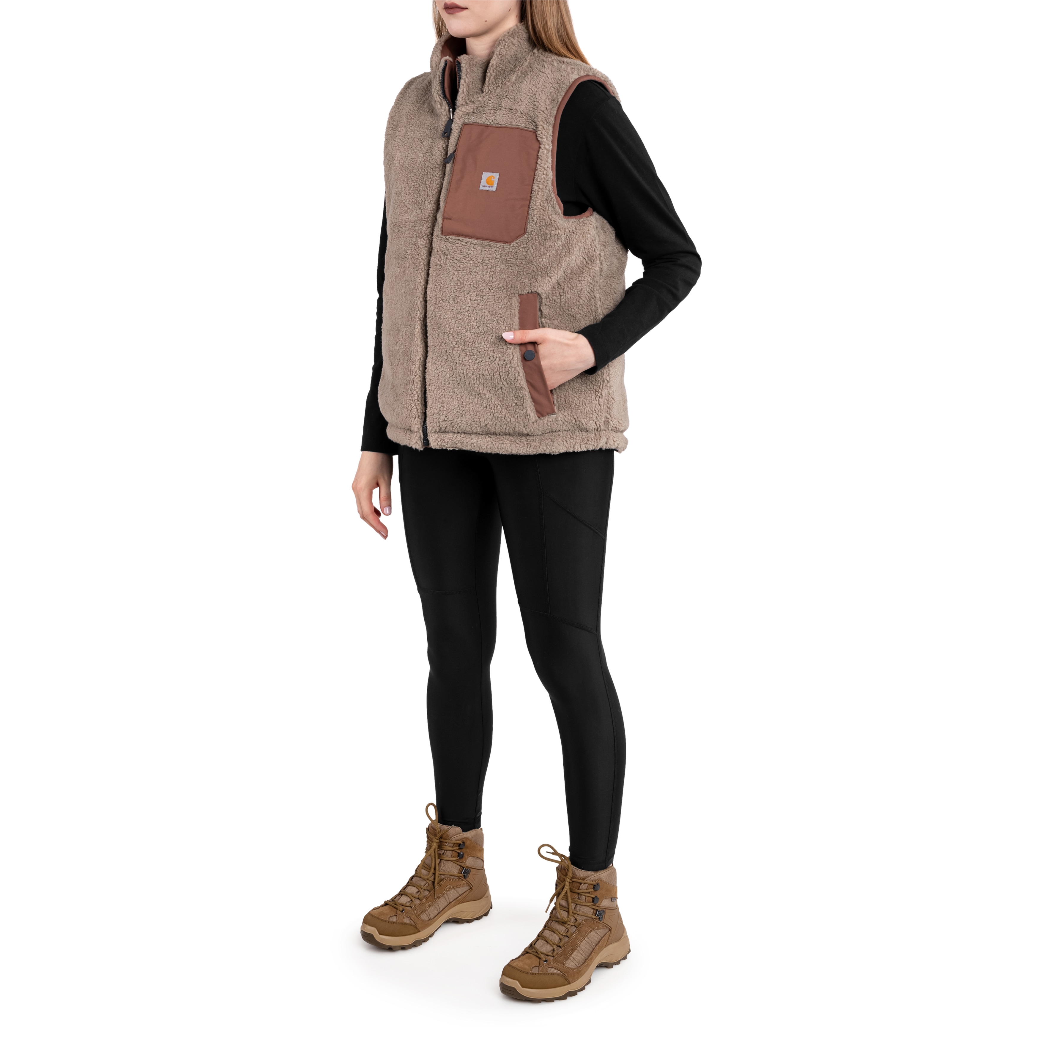 Vestă de damă Carhartt Montana Relaxed Fit Insulated Vest - Nutmeg