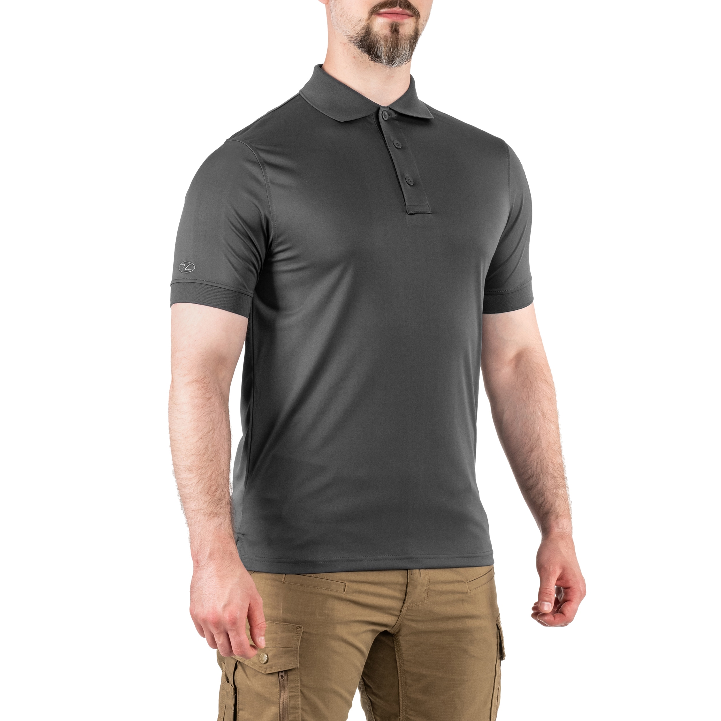 Tricou termoactiv polo Highlander Stoirm Performance Tactical P-01 - Dark Grey