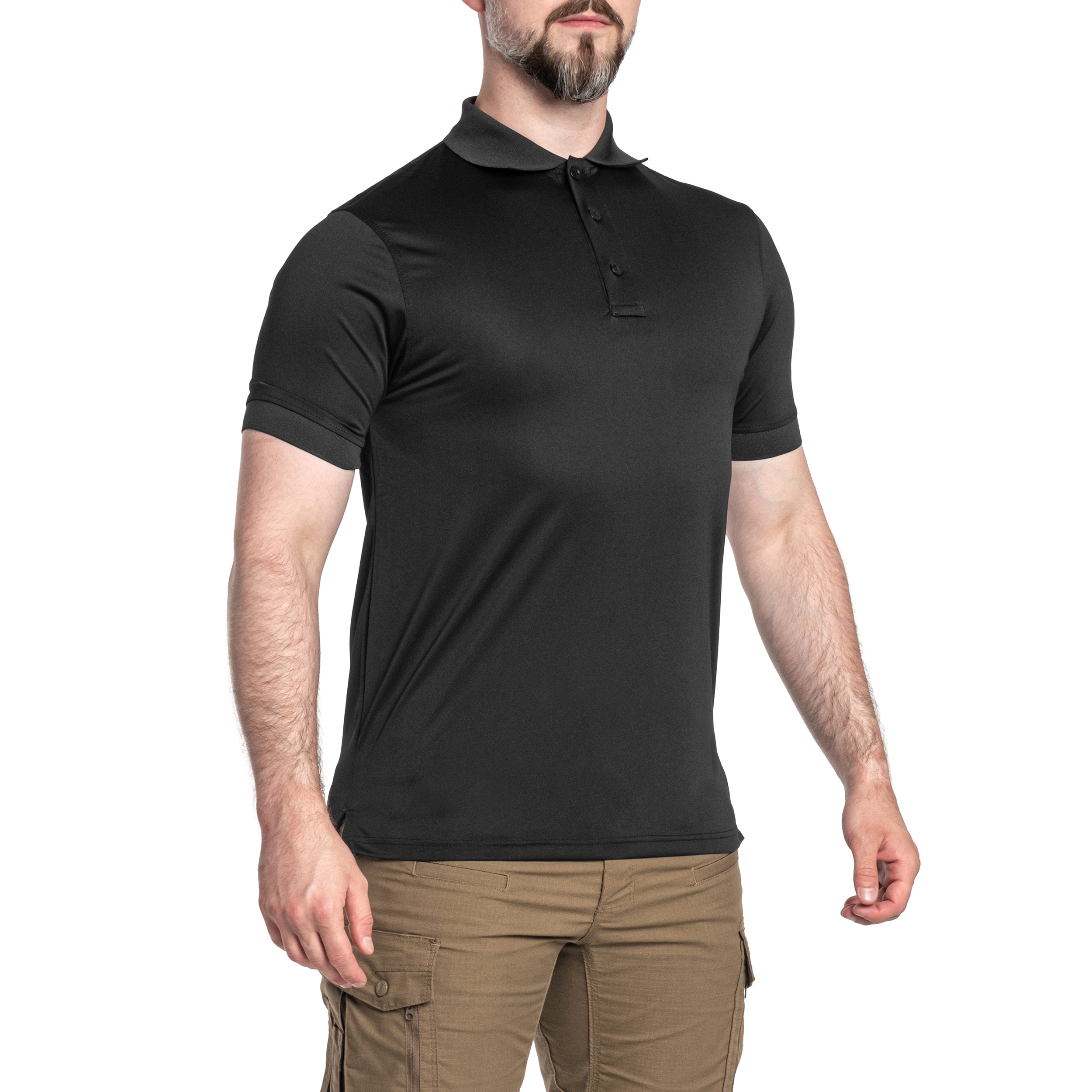 Tricou termoactiv polo Highlander Stoirm Performance Tactical P-01 - Black
