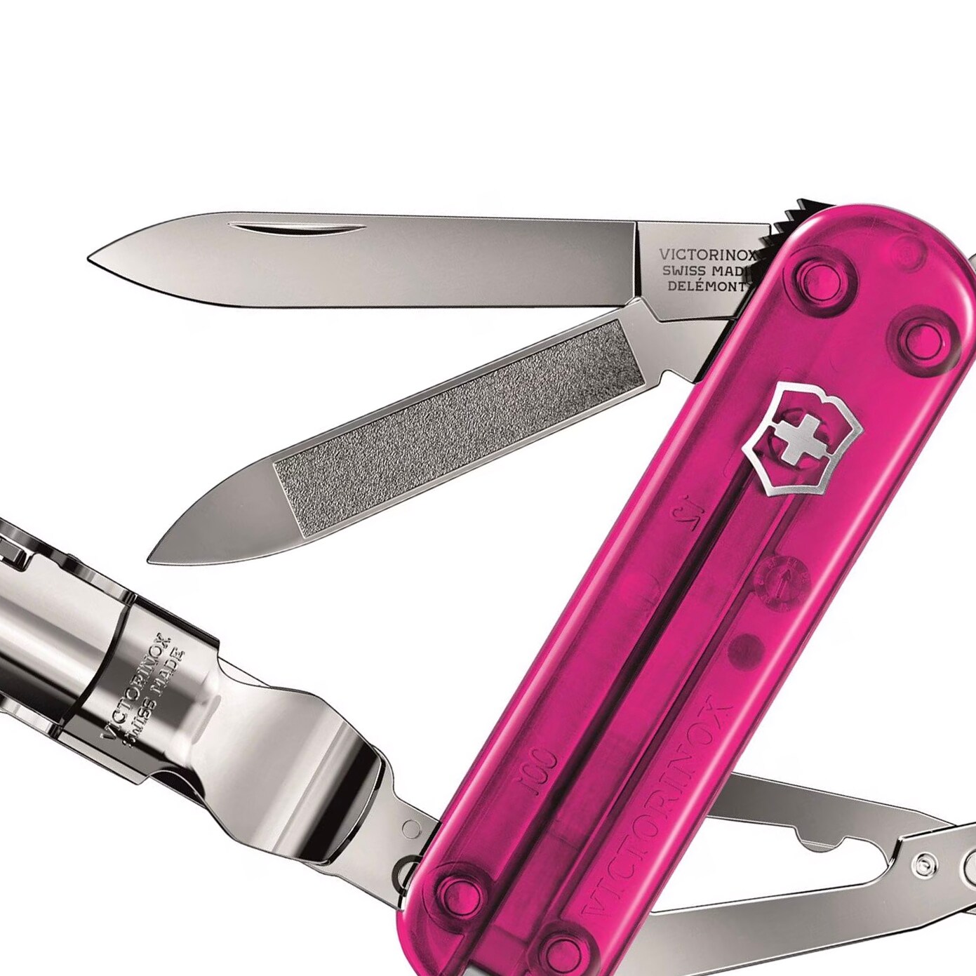 Briceag Victorinox Nail Clip 580 - Transparent Pink