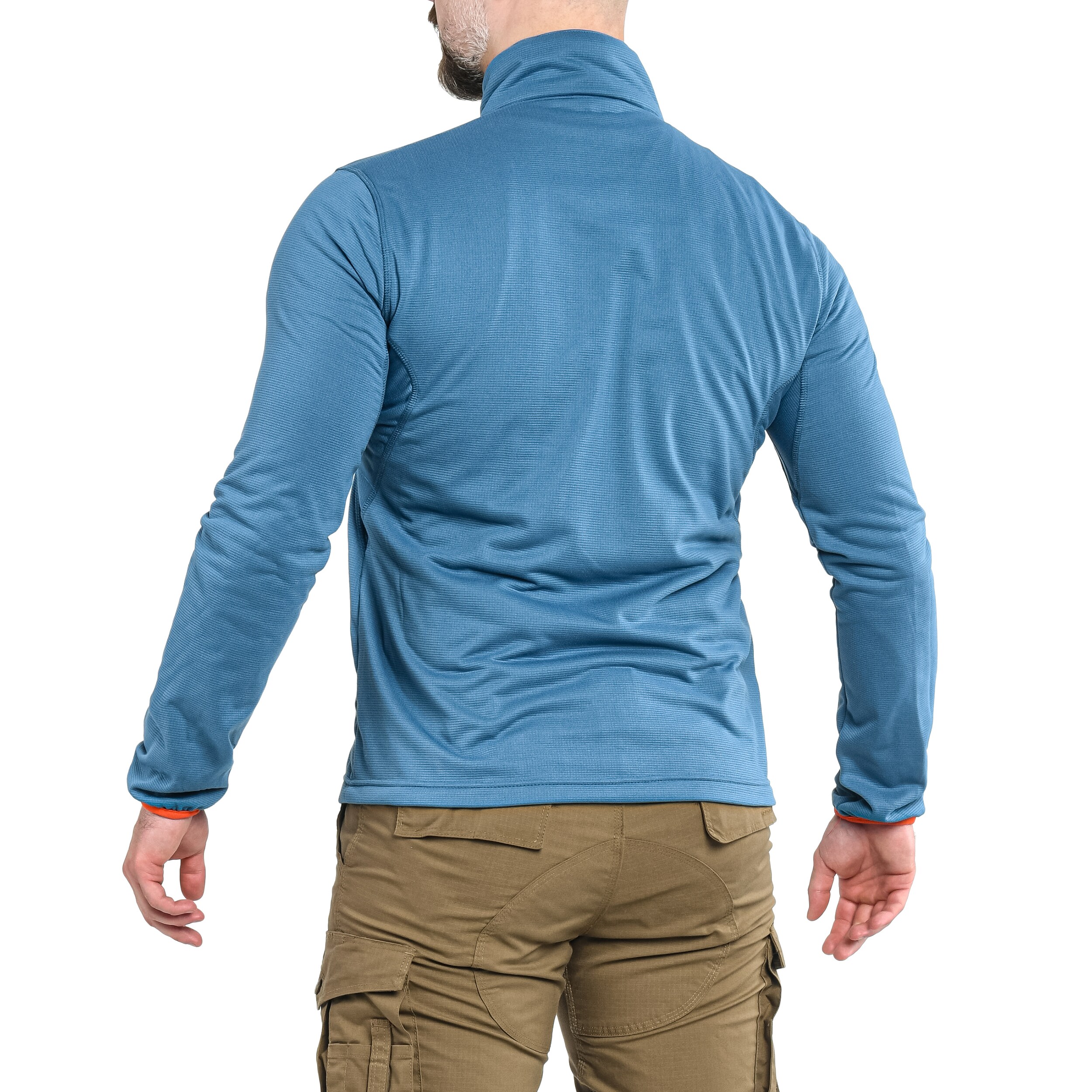 Bluză Highlander Outdoor Hirta Grid Fleece - Steel Blue