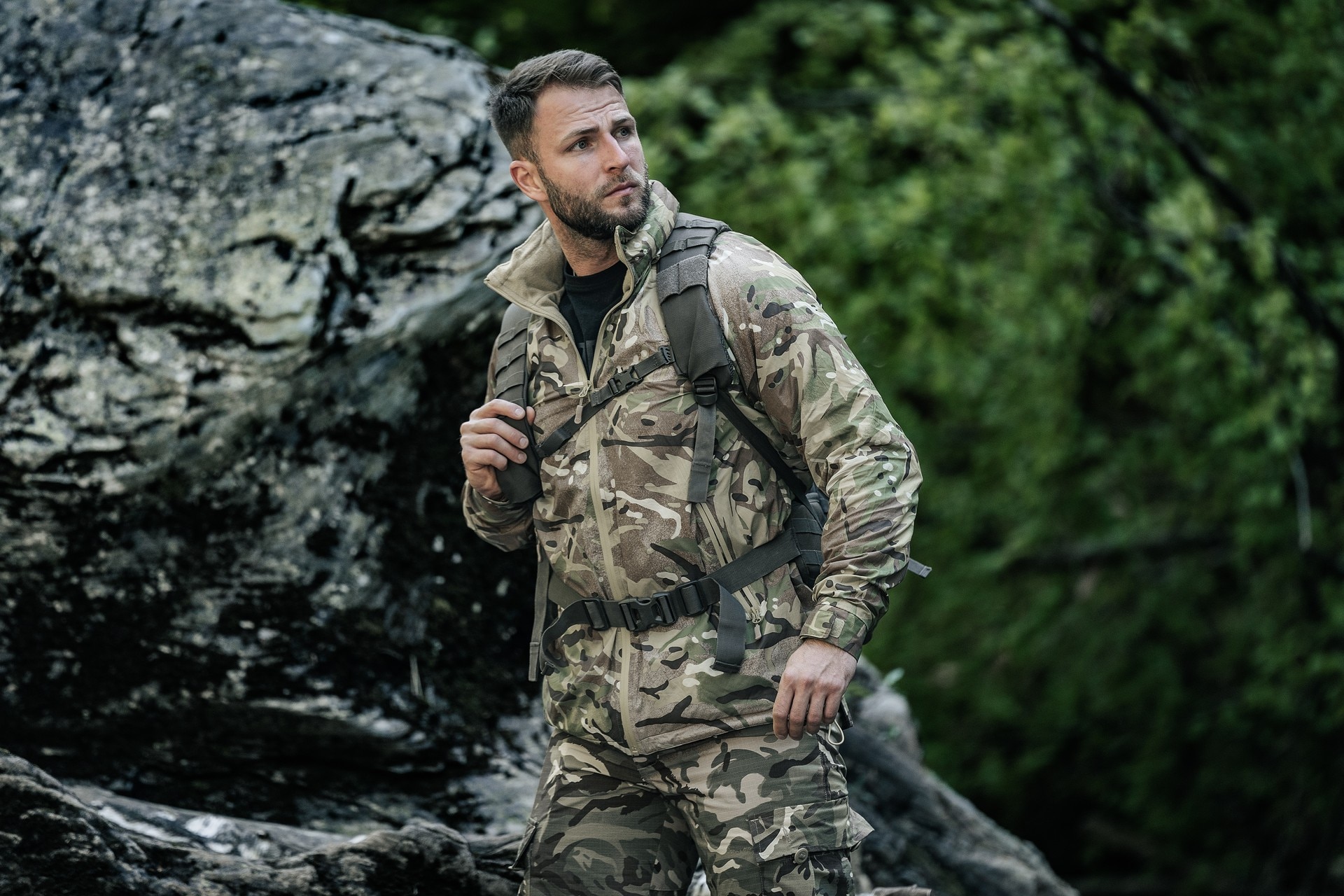 Geacă Highlander Outdoor Halo Full Zip - Arid MC Camo