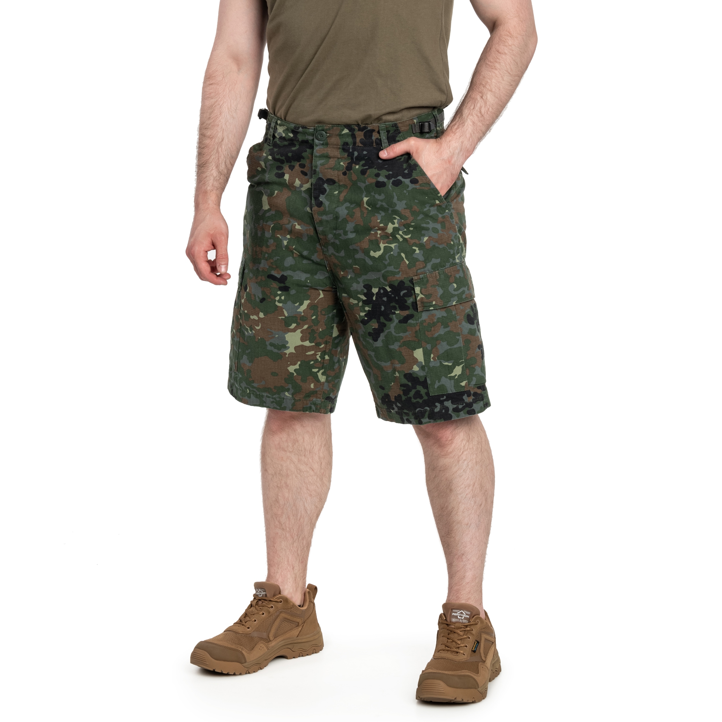 Pantaloni scurți Brandit BDU Rip-Stop - Flecktarn