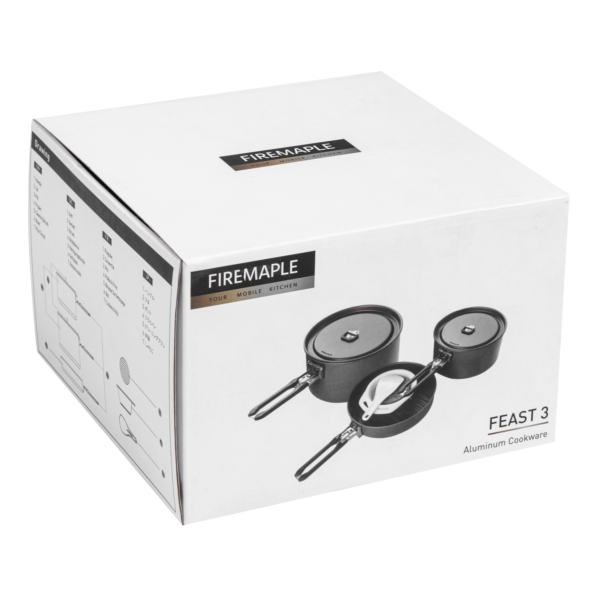 Set de vase turistice Fire Maple Feast 3 - Black