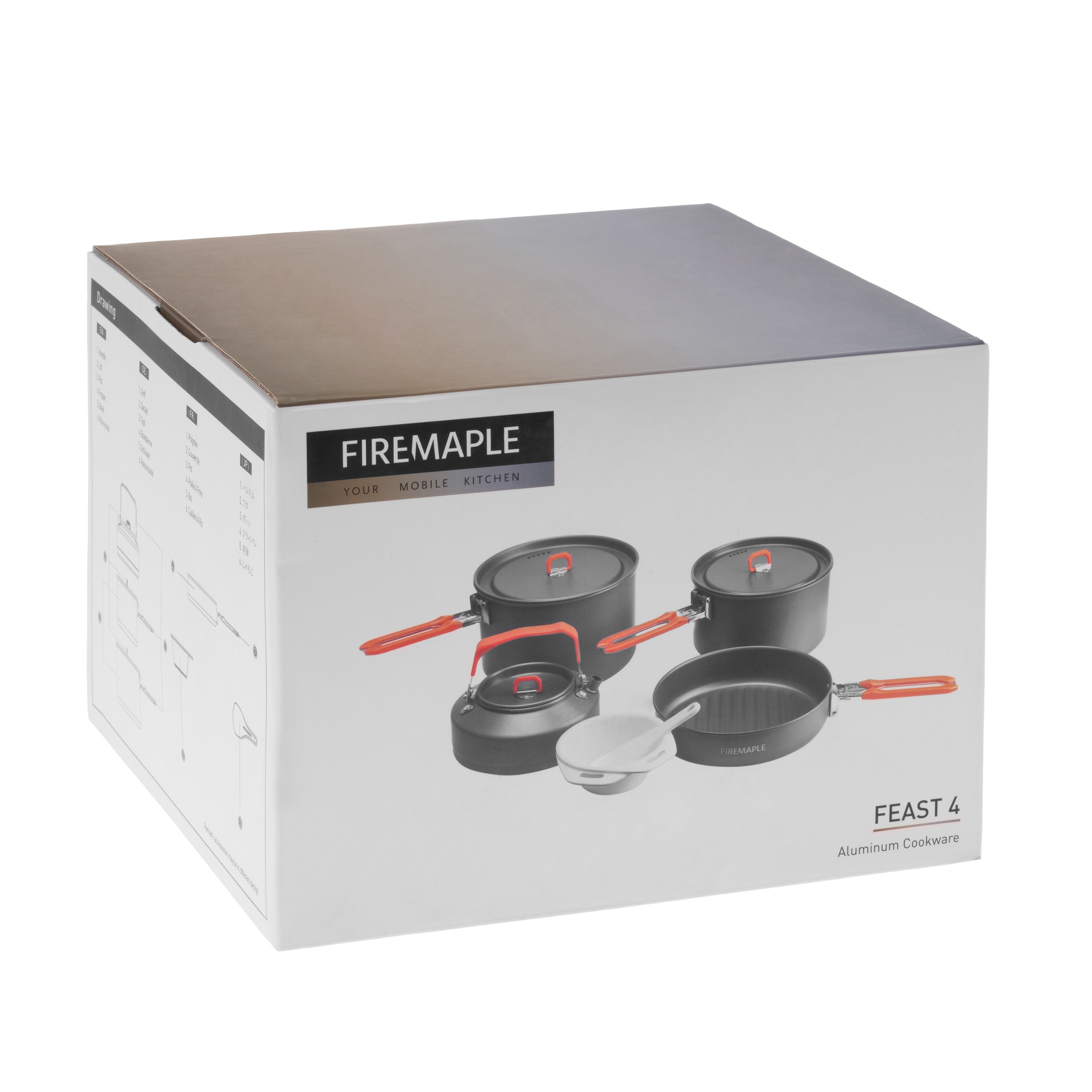 Set de vase turistice Fire Maple Feast 4 - Orange