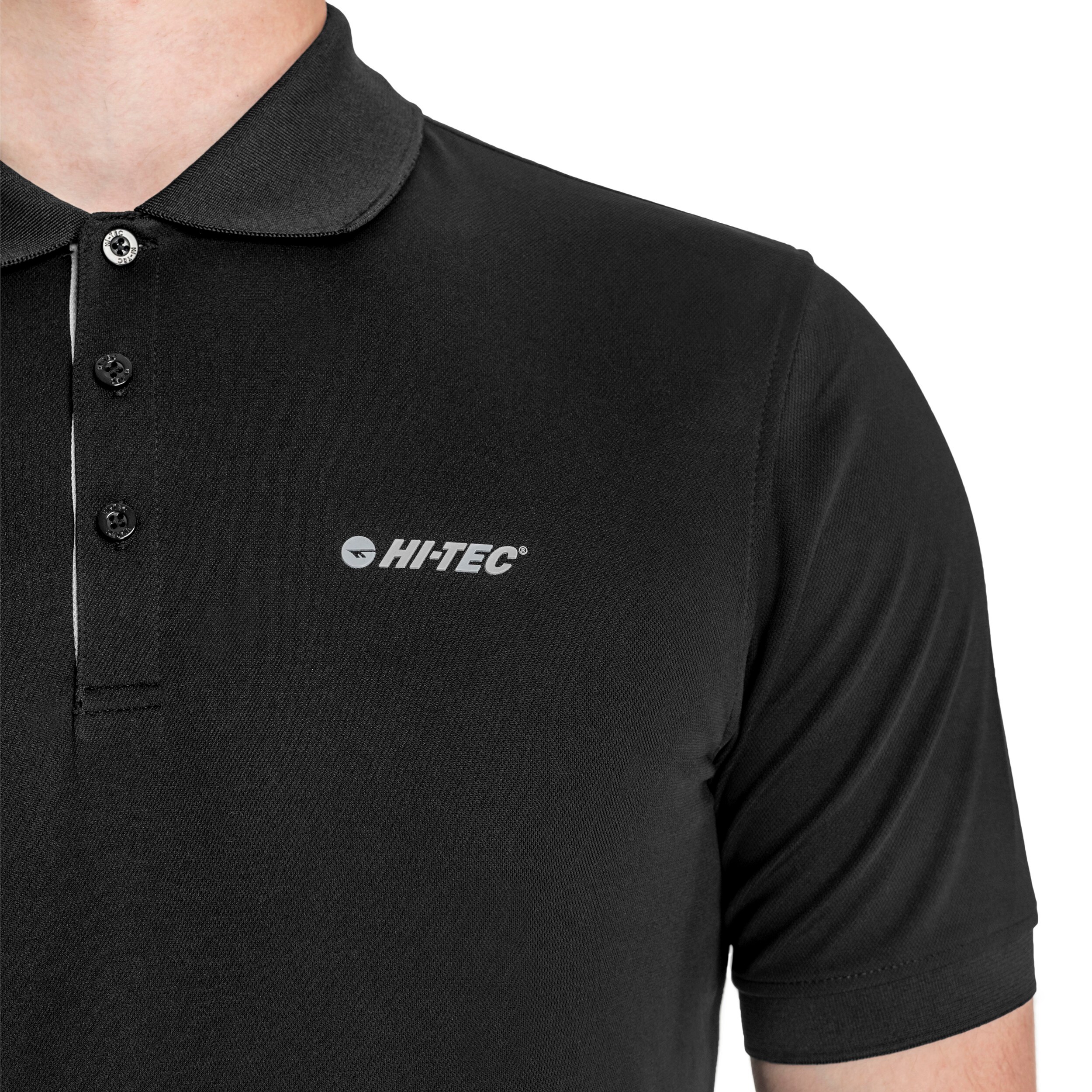 Tricou polo Hi-Tec Site - Black/Silver