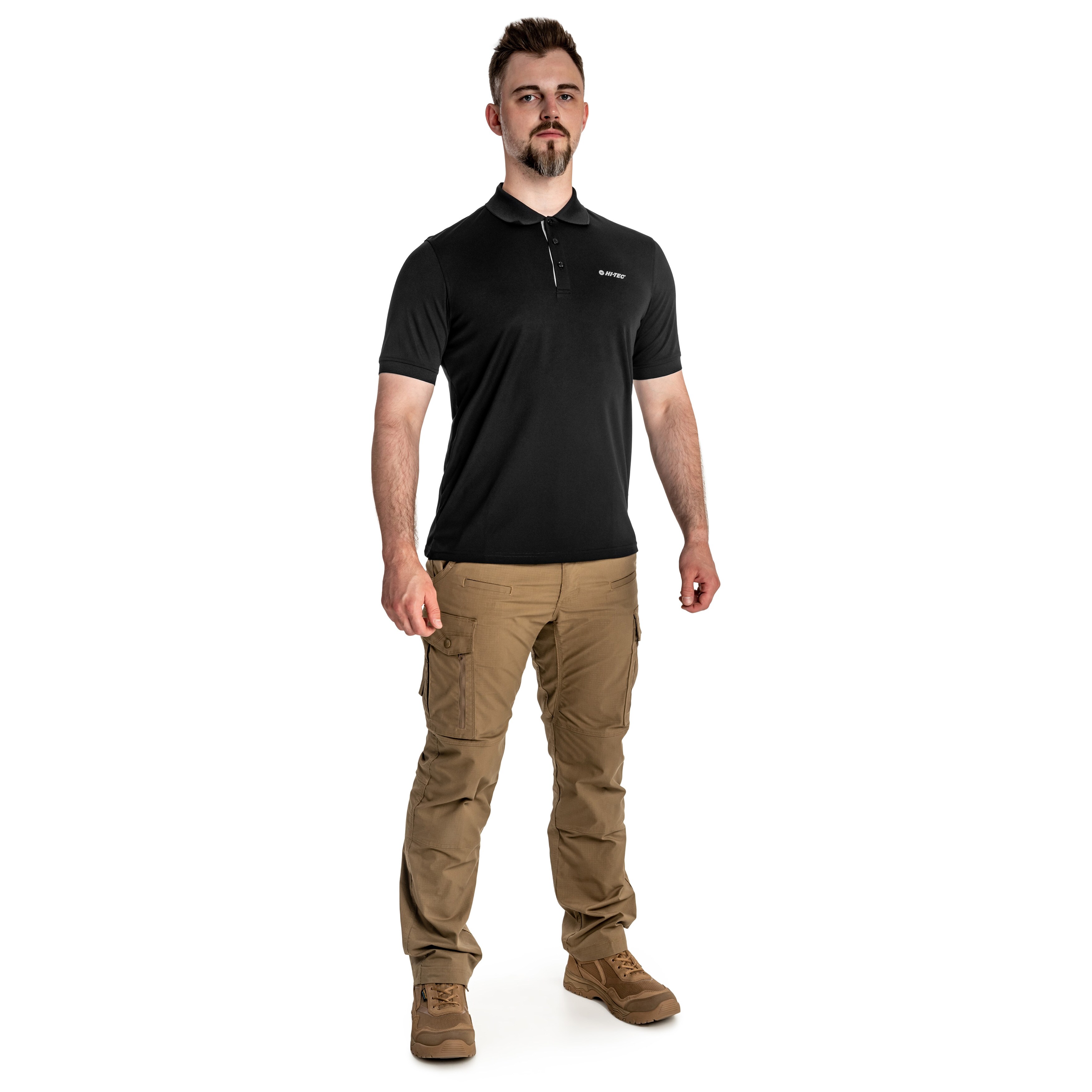 Tricou polo Hi-Tec Site - Black/Silver