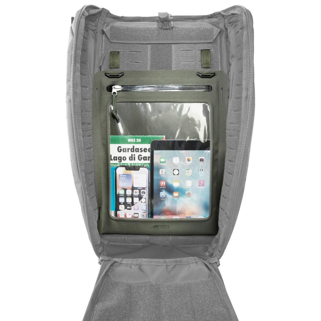 Husă rezistentă la apă Tasmanian Tiger W-Pouch A4 WR - Stone Grey Olive