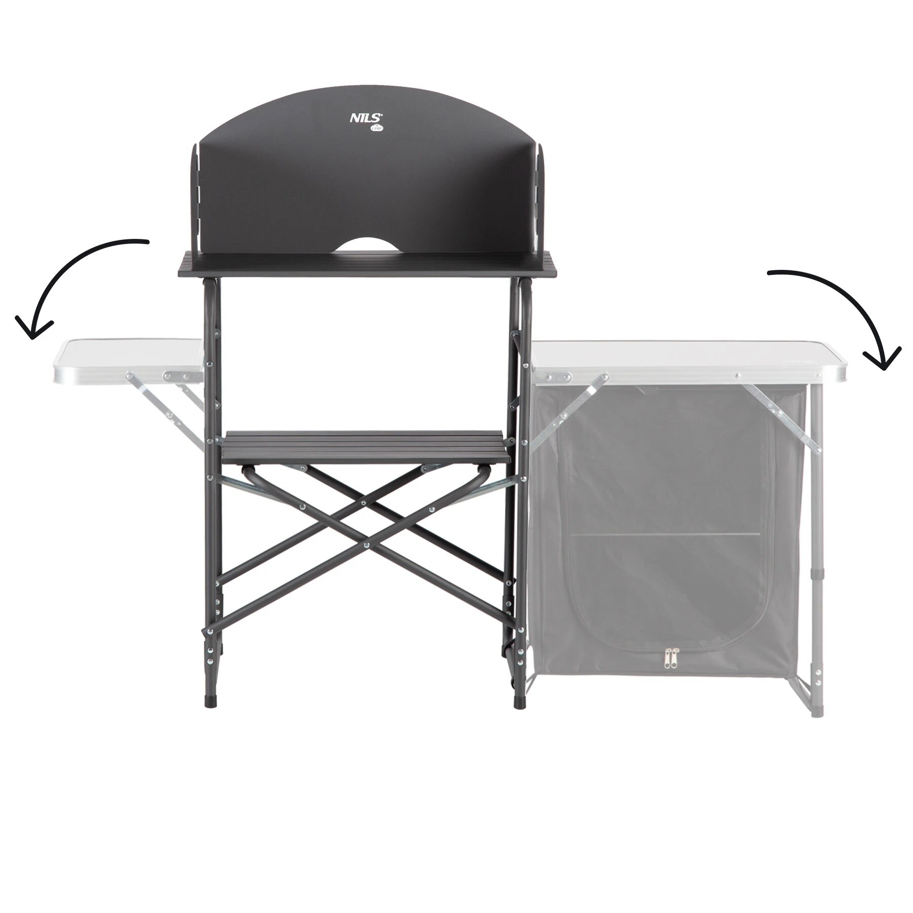 Dulap de drumeție pliabil Nils Camp NC3041 cu protecție - Negru