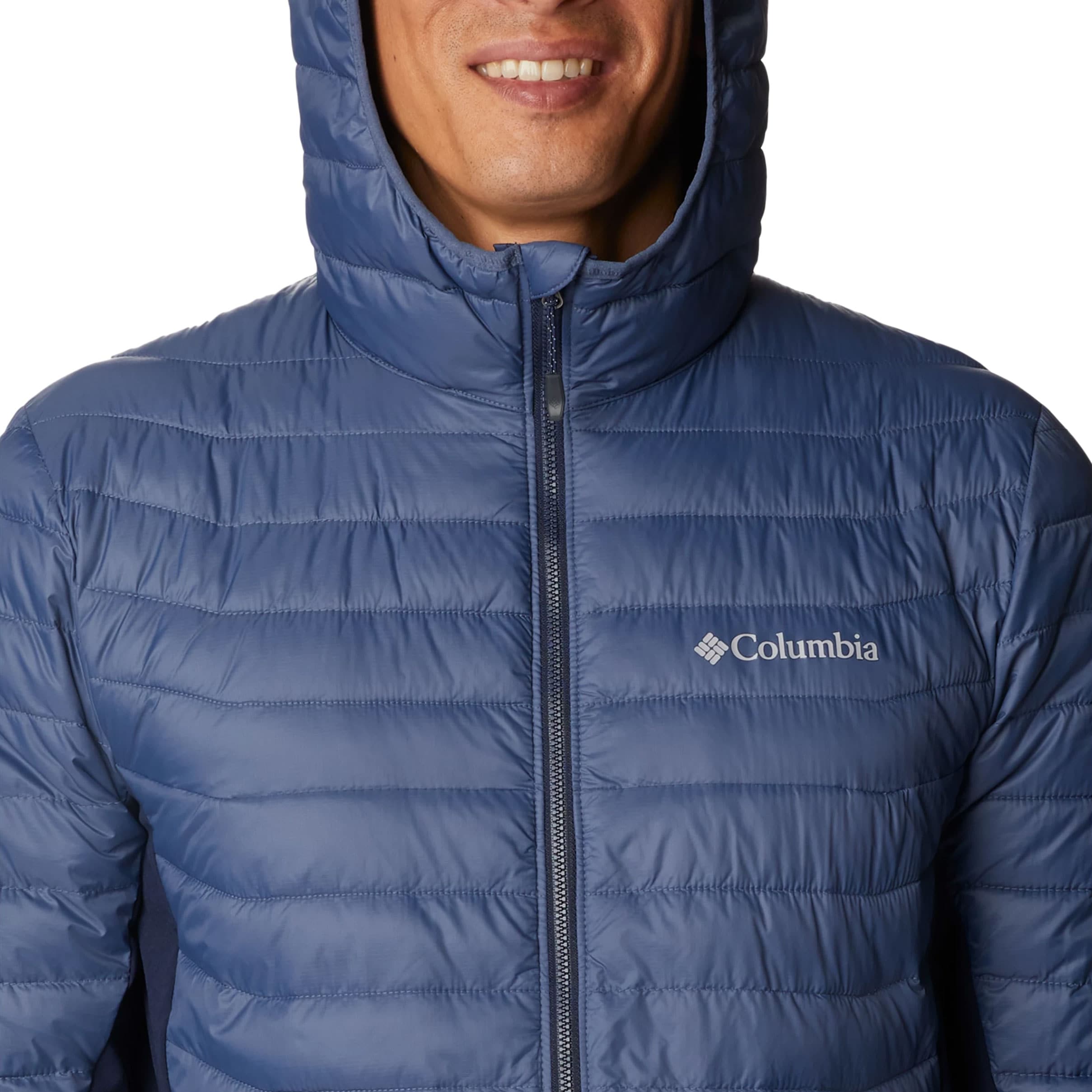 Geacă Columbia Powder Pass Hooded Hybrid Down Jacket - Dark Mountain/Collegiate Navy