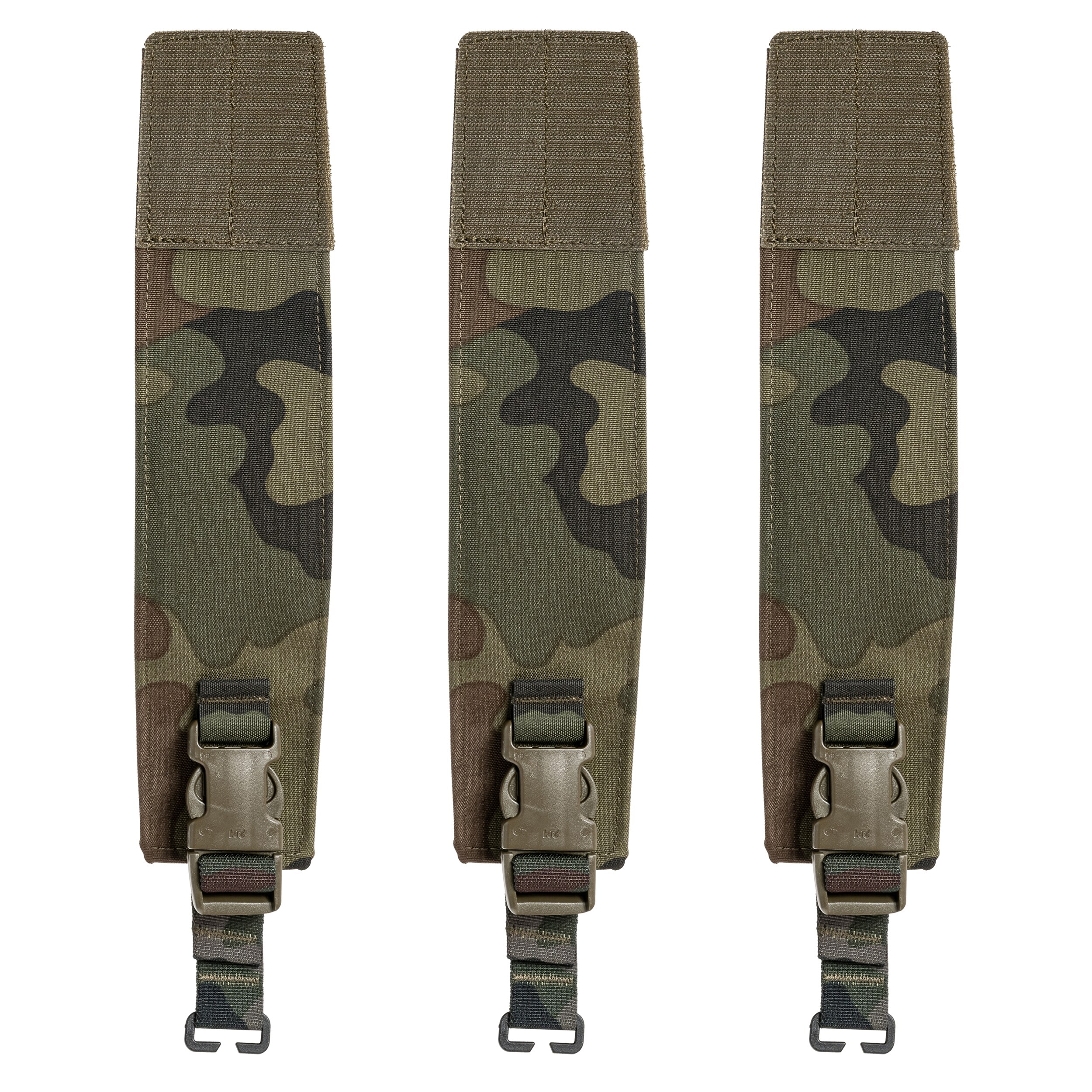 Set de trei capace Combat Lab pentru husa de pușca  Front Flap Chest Rig - wz.93 Pantera PL Woodland