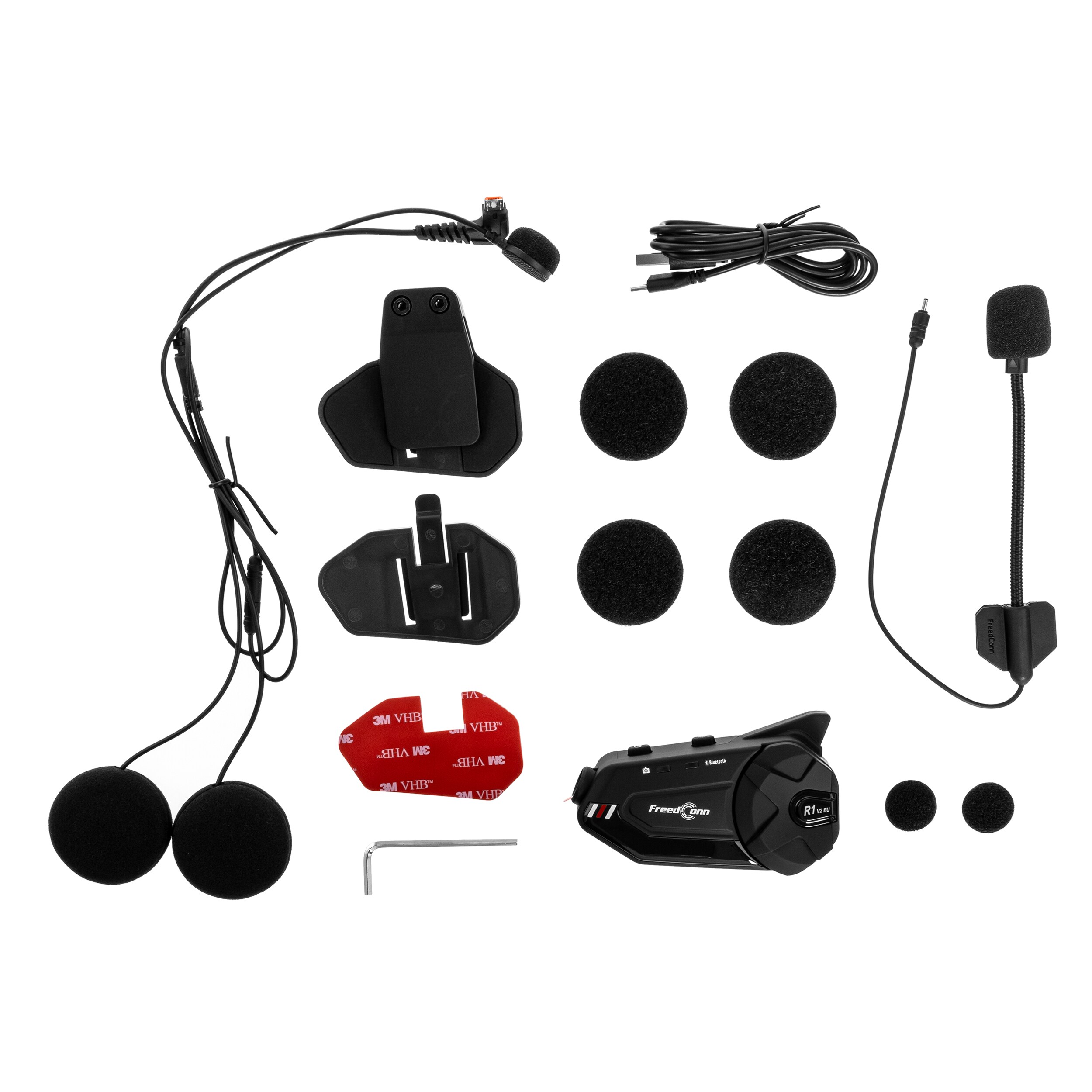 Interfon pentru motociclete FreedConn R1 Plus E cu cameră video