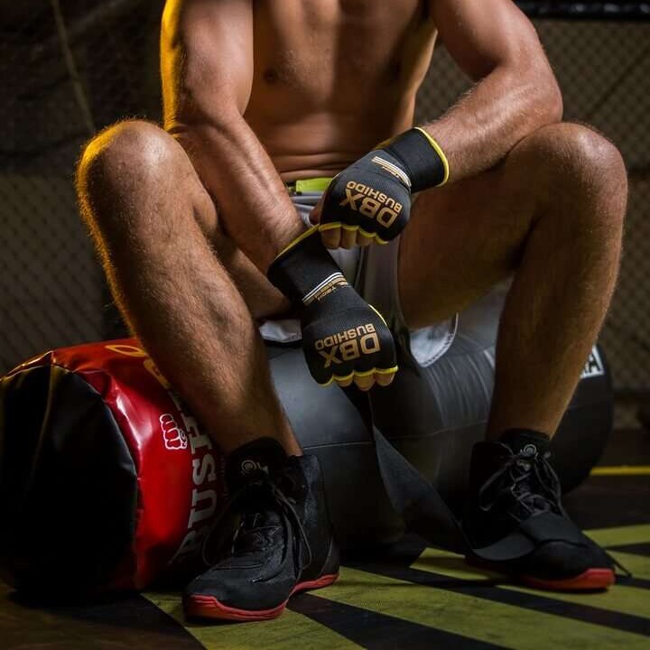 Mănuși/ fașe cu gel DBX Bushido - Negre/Aurii