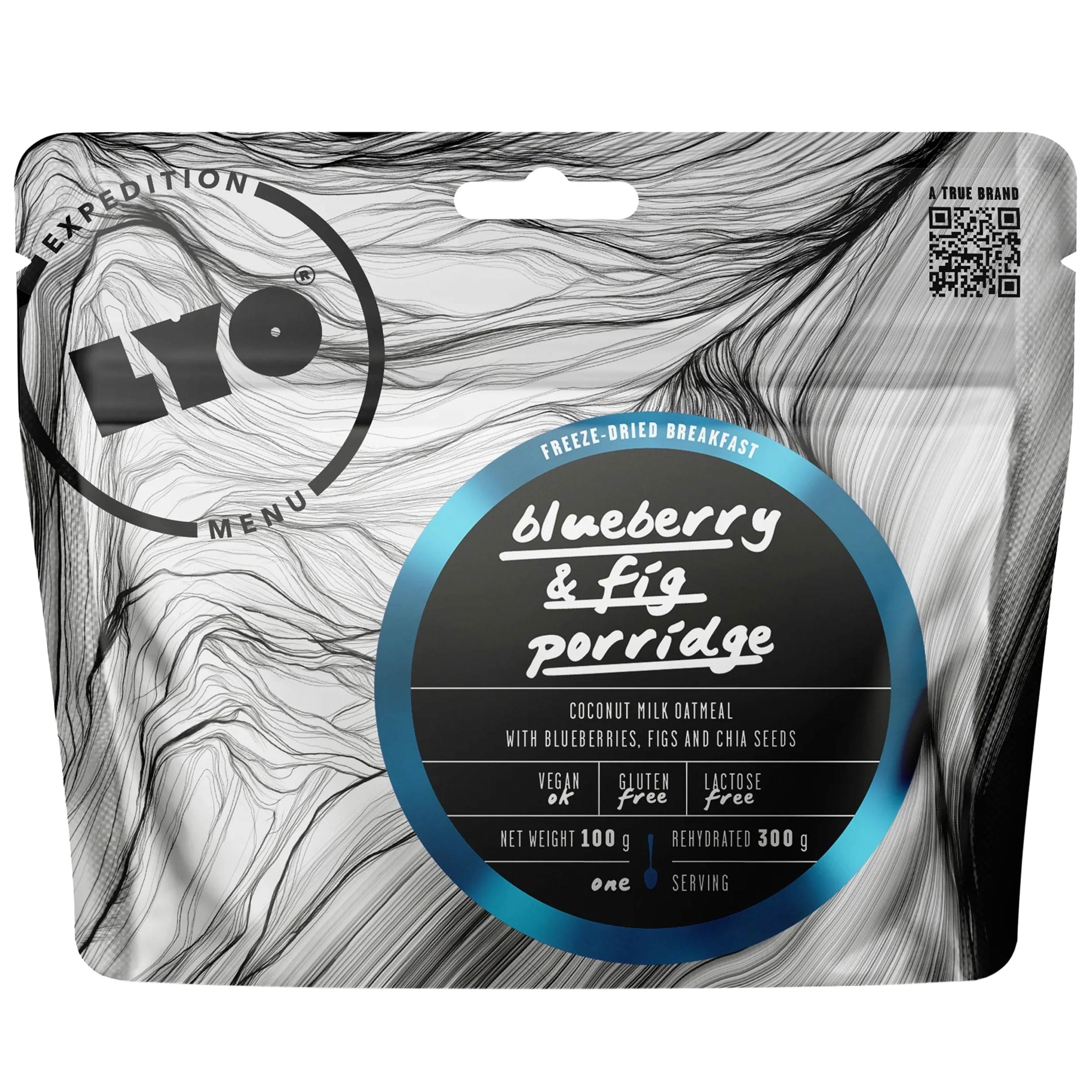 Alimente liofilizate LYOFOOD Fulgi de ovăz cu nucă de cocos, fructe de pădure, smochine și semințe de chia 300 g