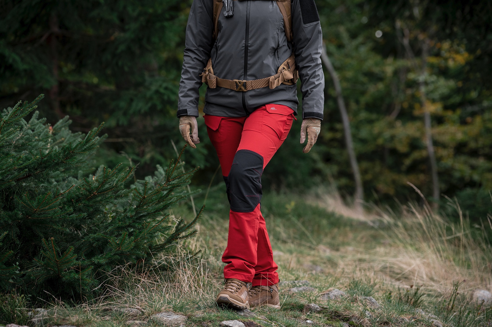 Pantaloni de damă Helikon OTP VersaStretch - Crimson Sky/Black