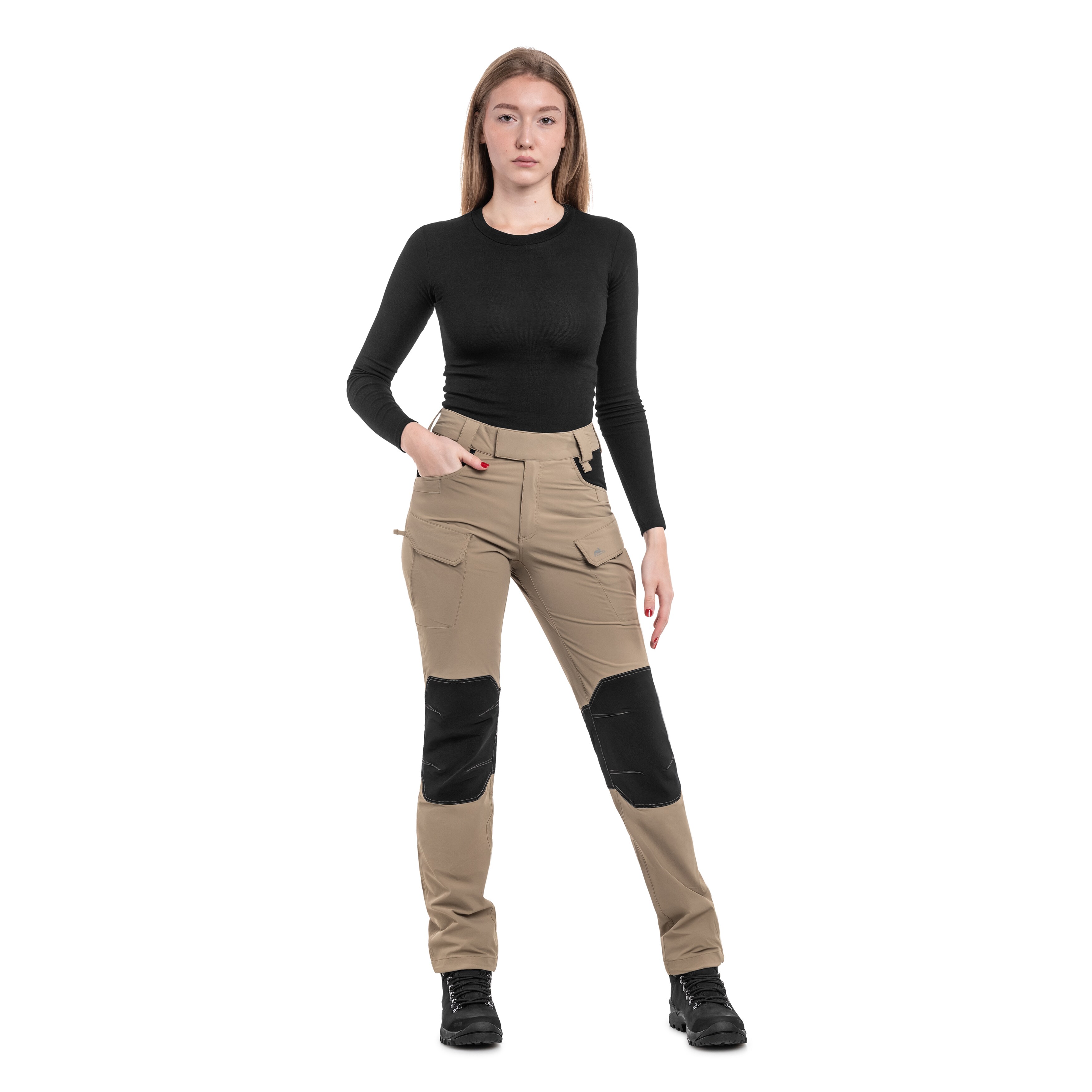 Pantaloni de damă Helikon OTP VersaStretch - Khaki/Black
