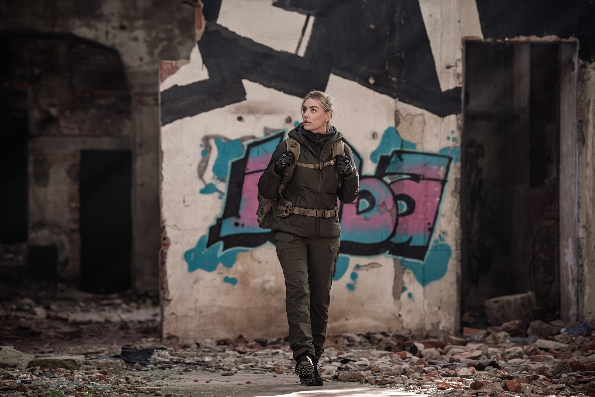 Pantaloni de damă Helikon OTP VersaStretch - Taiga Green