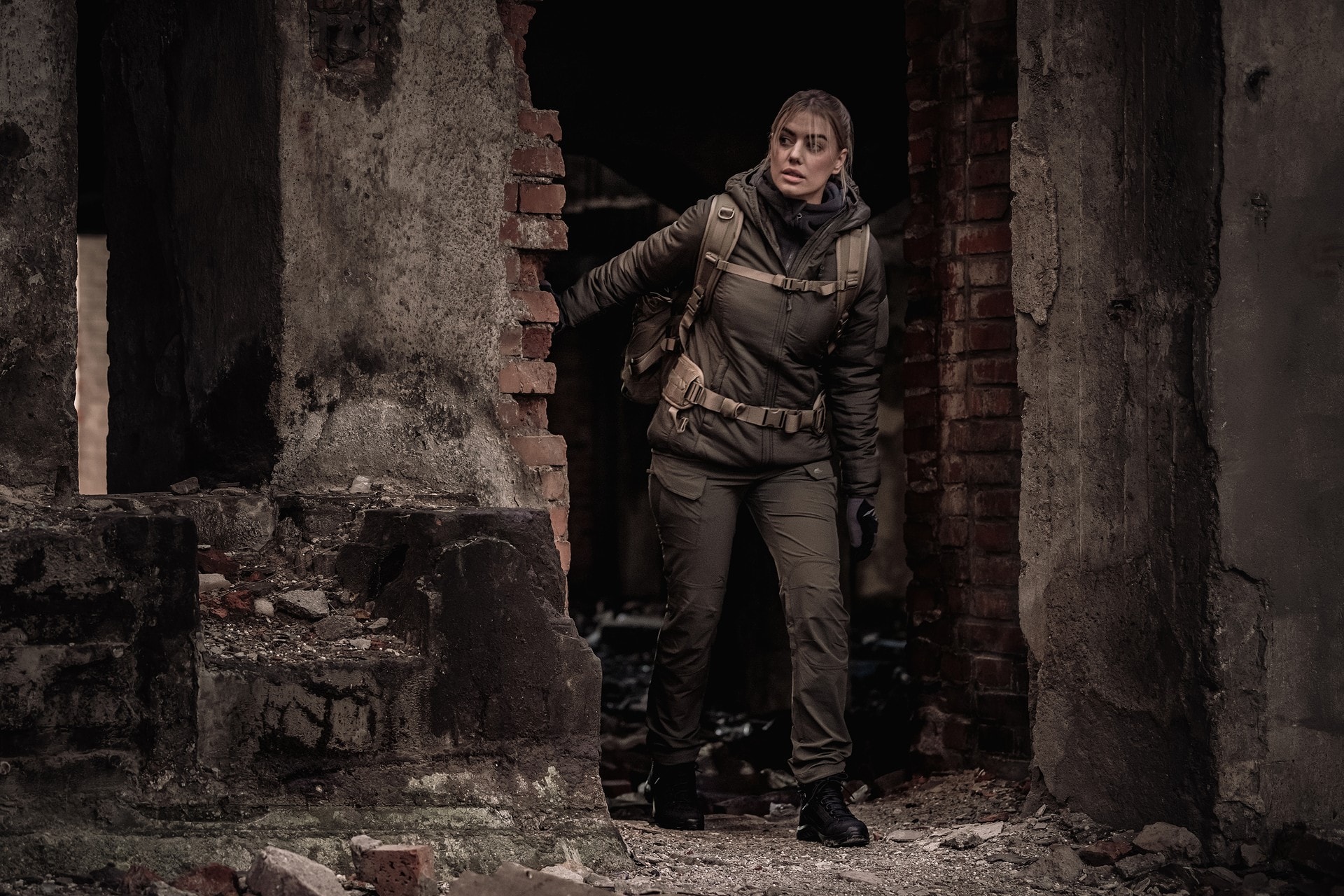 Pantaloni de damă Helikon OTP VersaStretch - Taiga Green