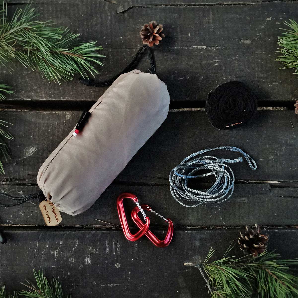 Hamac ultraușor TigerWood Sky Version - Desert