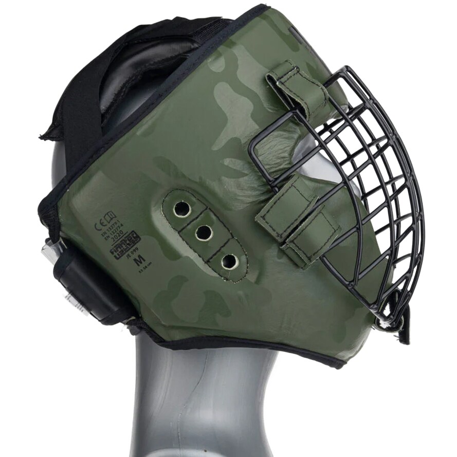 Cască pentru box Fighter Shock Head Guard - Kaki/Camo
