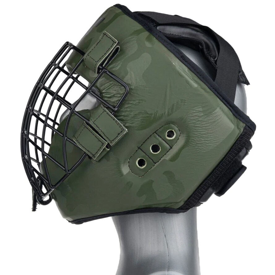 Cască pentru box Fighter Shock Head Guard - Kaki/Camo