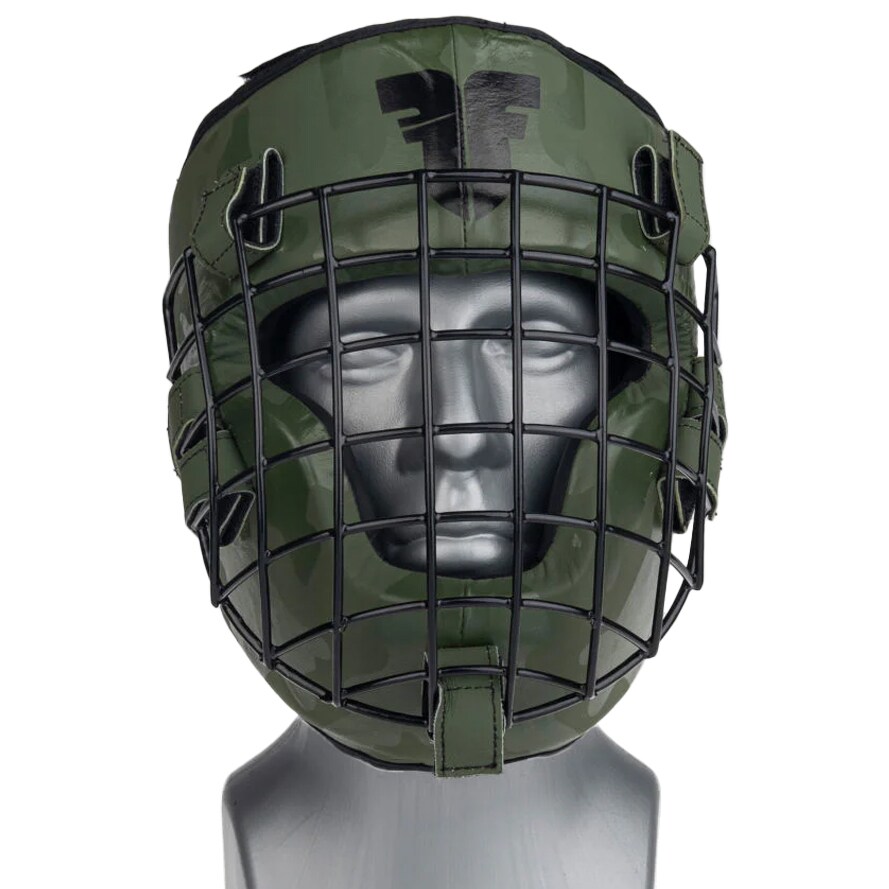 Cască pentru box Fighter Shock Head Guard - Kaki/Camo