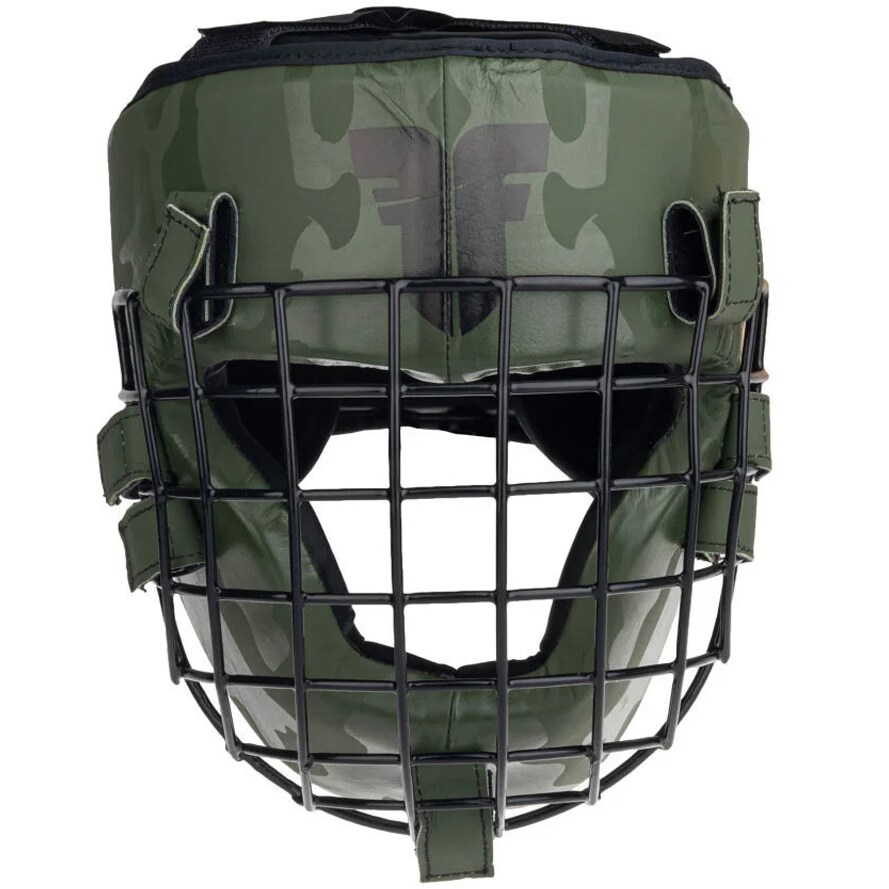 Cască pentru box Fighter Shock Head Guard - Kaki/Camo