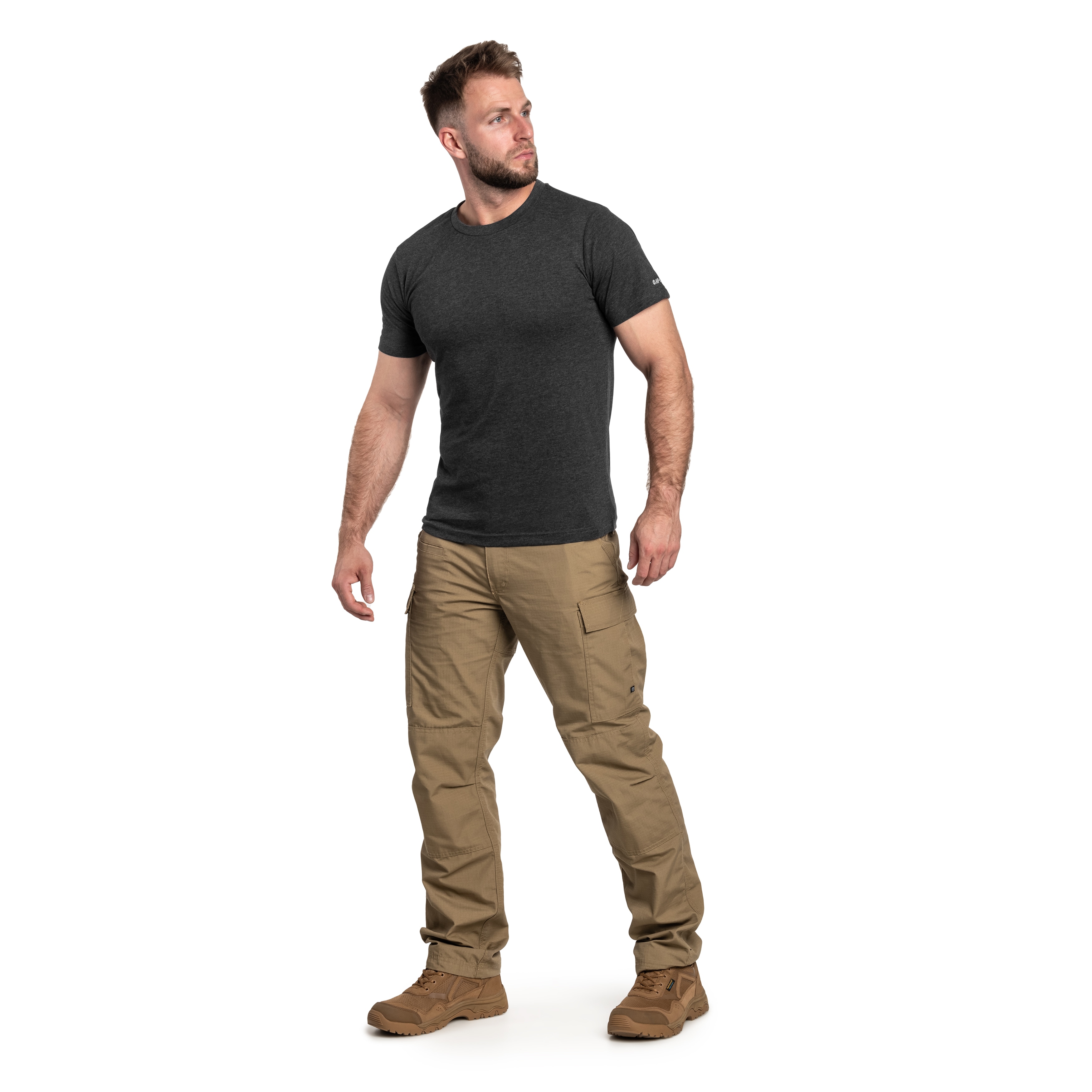 Tricou Hi-Tec Plain - Dark Grey Melange