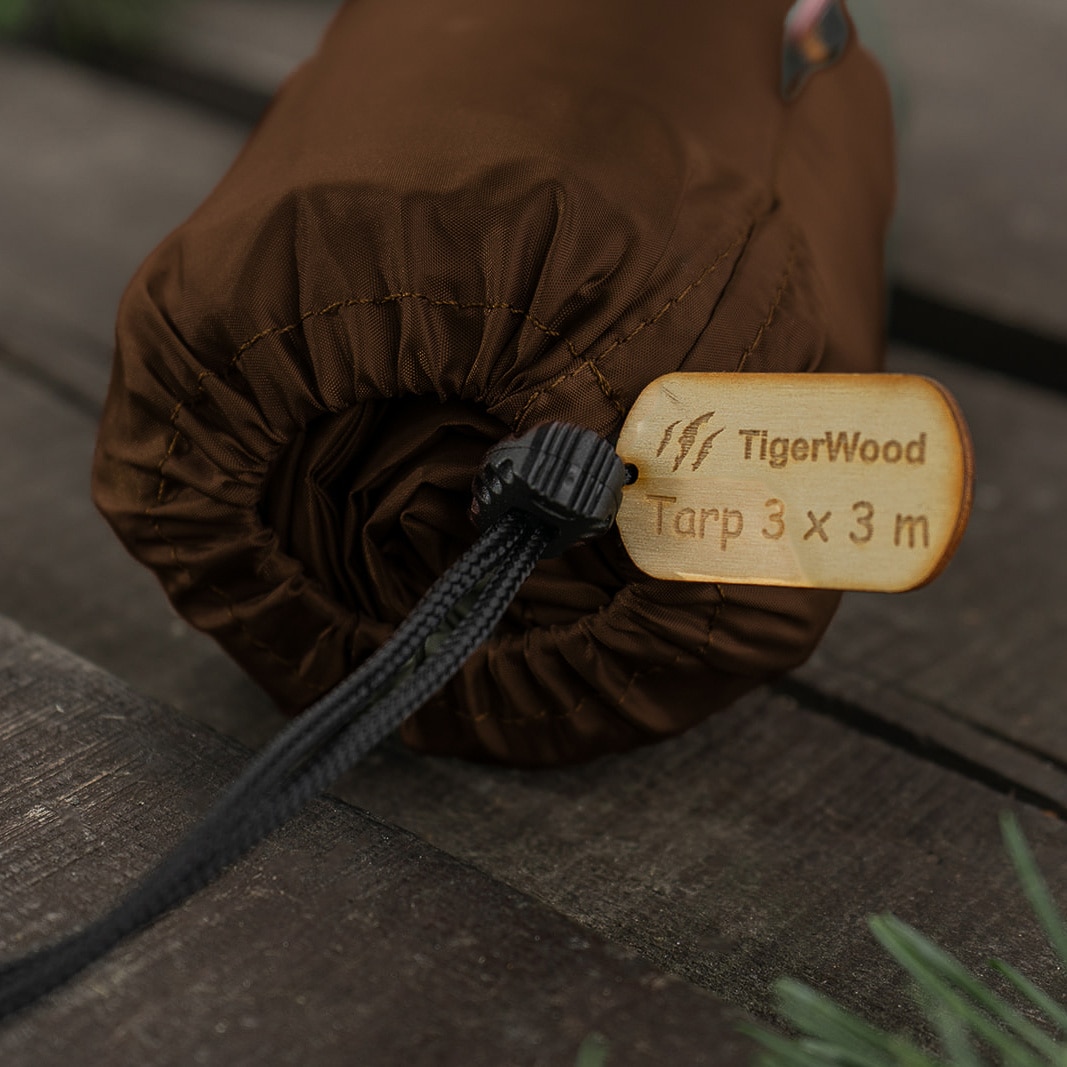 Prelată pentru camping TigerWood Termo Tarp 3 x 3 m - Brown