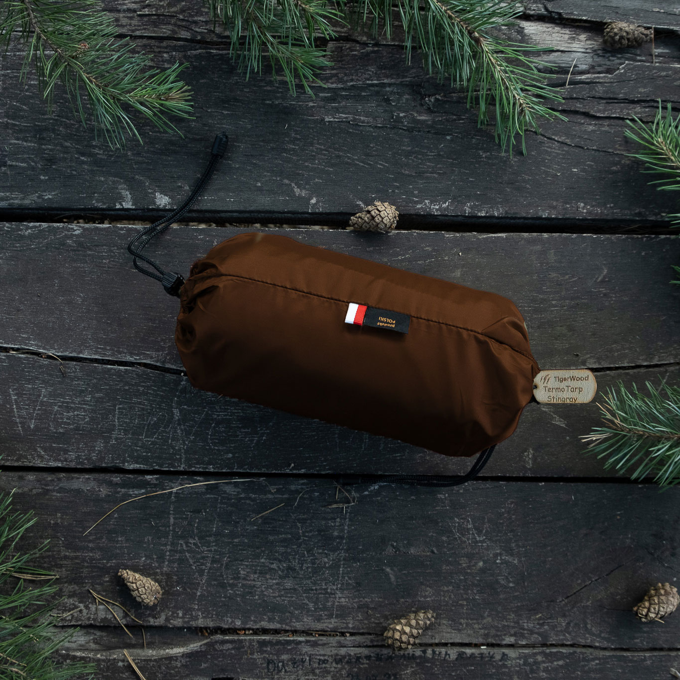 Prelată pentru camping TigerWood Termo Tarp StingRay 3,6 x 2,8 m - Brown