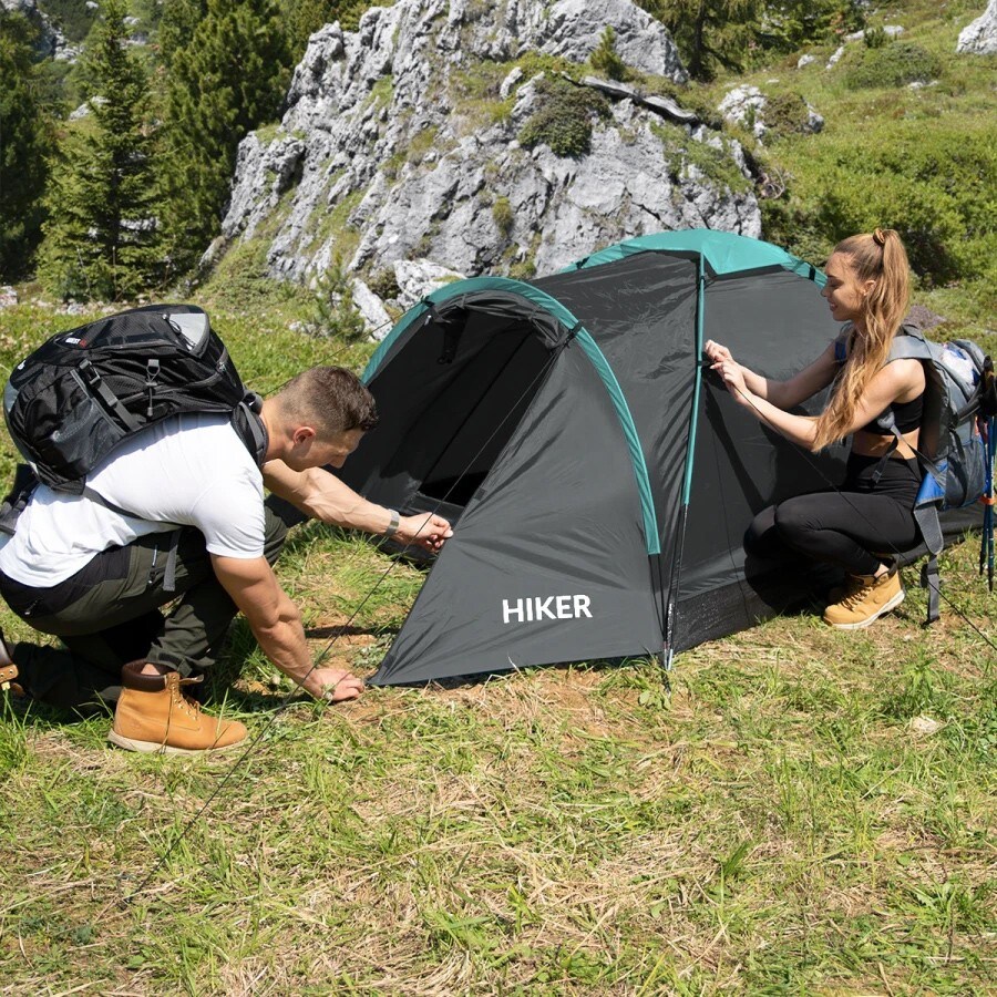 Cort pentru 2 persoane Nils Camp Hiker NC6010 - Gri