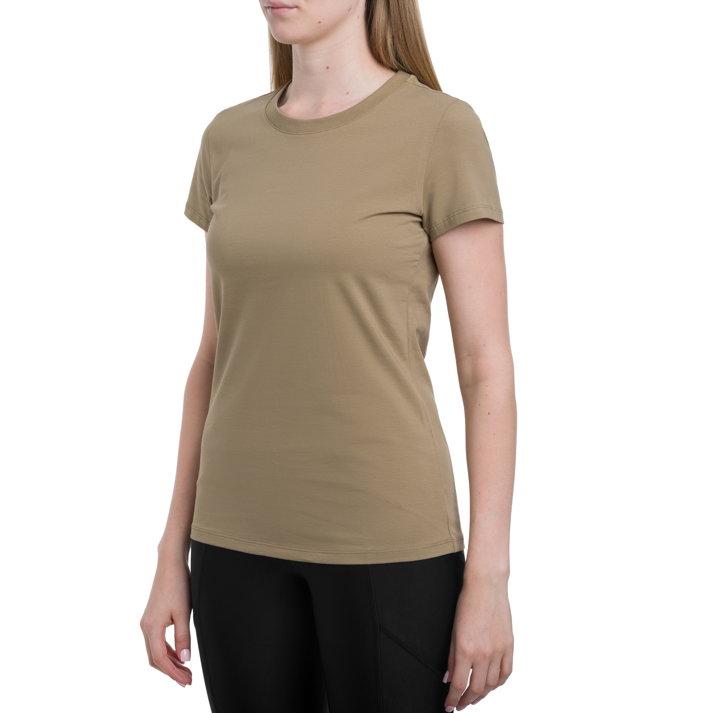Tricou de damă Helikon din bumbac organic Slim - Kaki