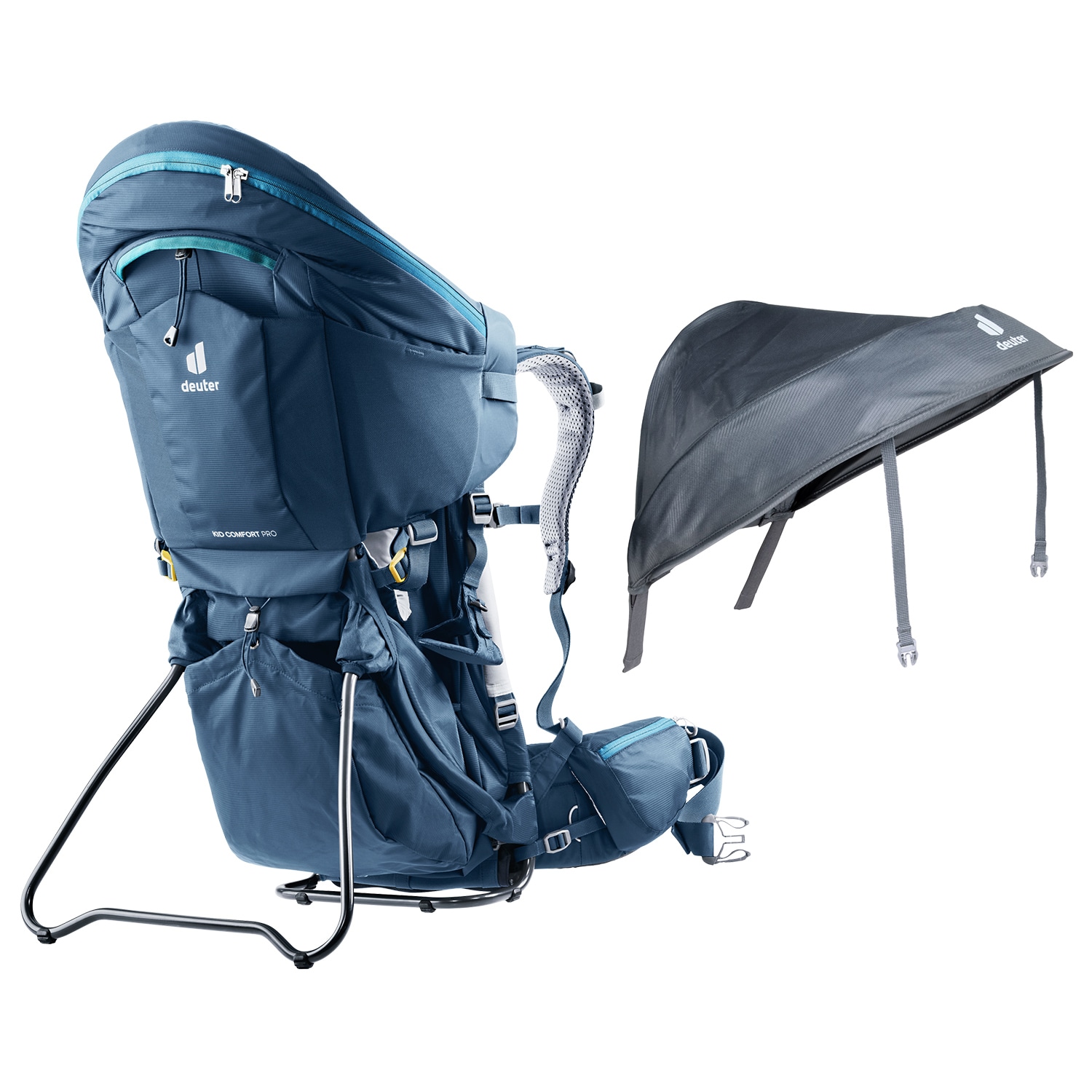 Purtător bebe turistic Deuter Kid Comfort Pro cu copertină