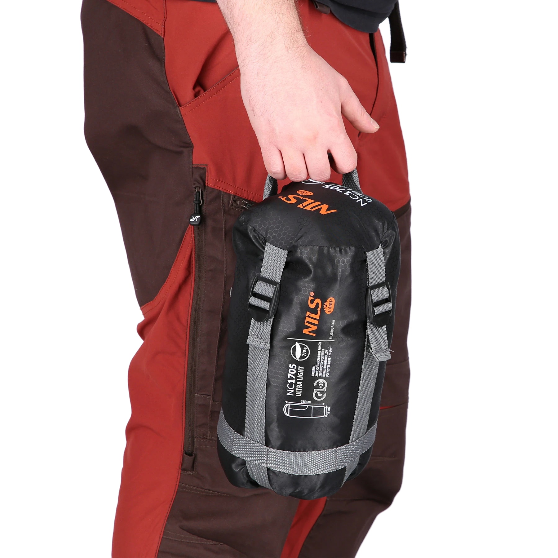 Sac de dormit Nils Camp Ultra Light - Gri/Portocaliu