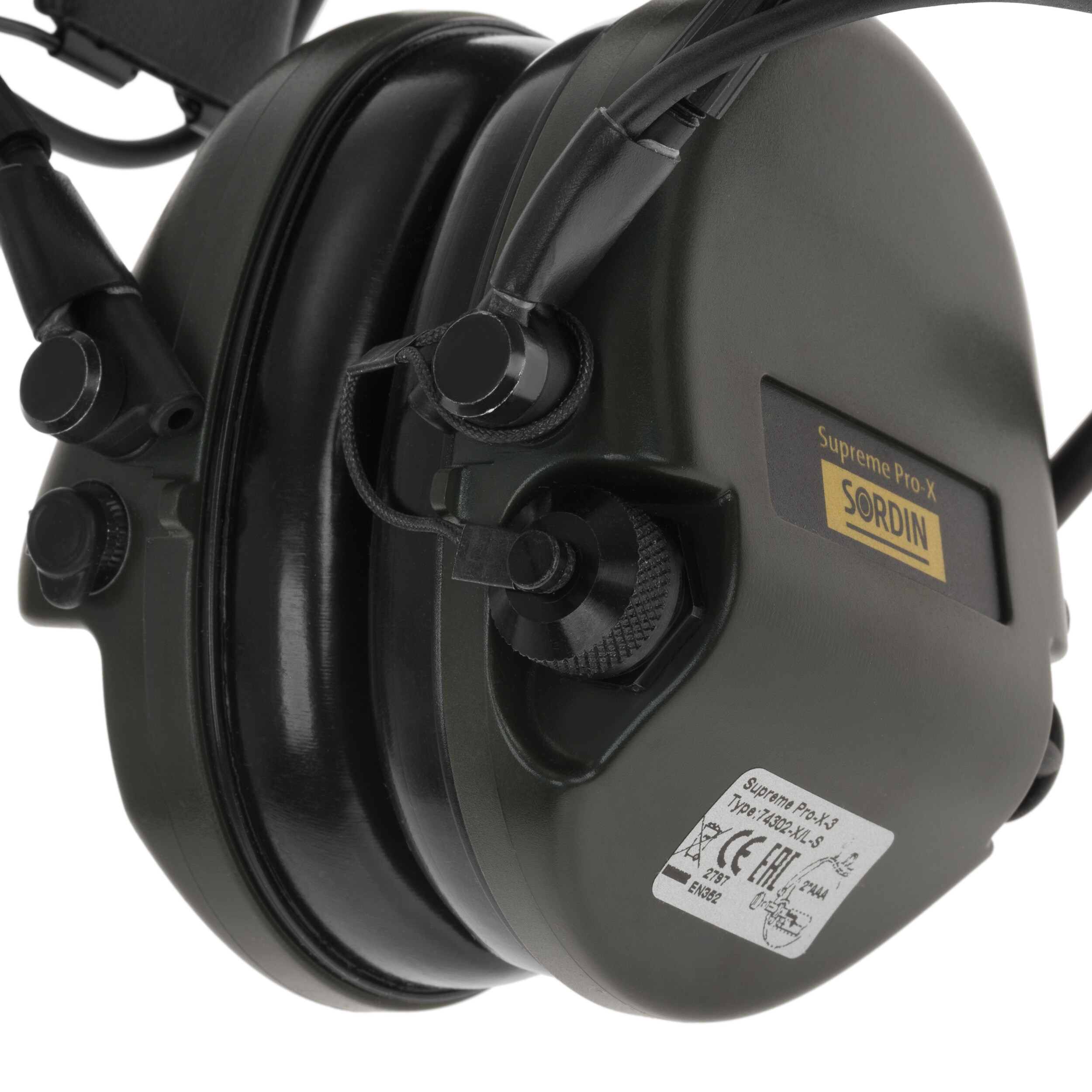 Protecție auditivă activă Sordin Supreme Pro-X Slim - Green