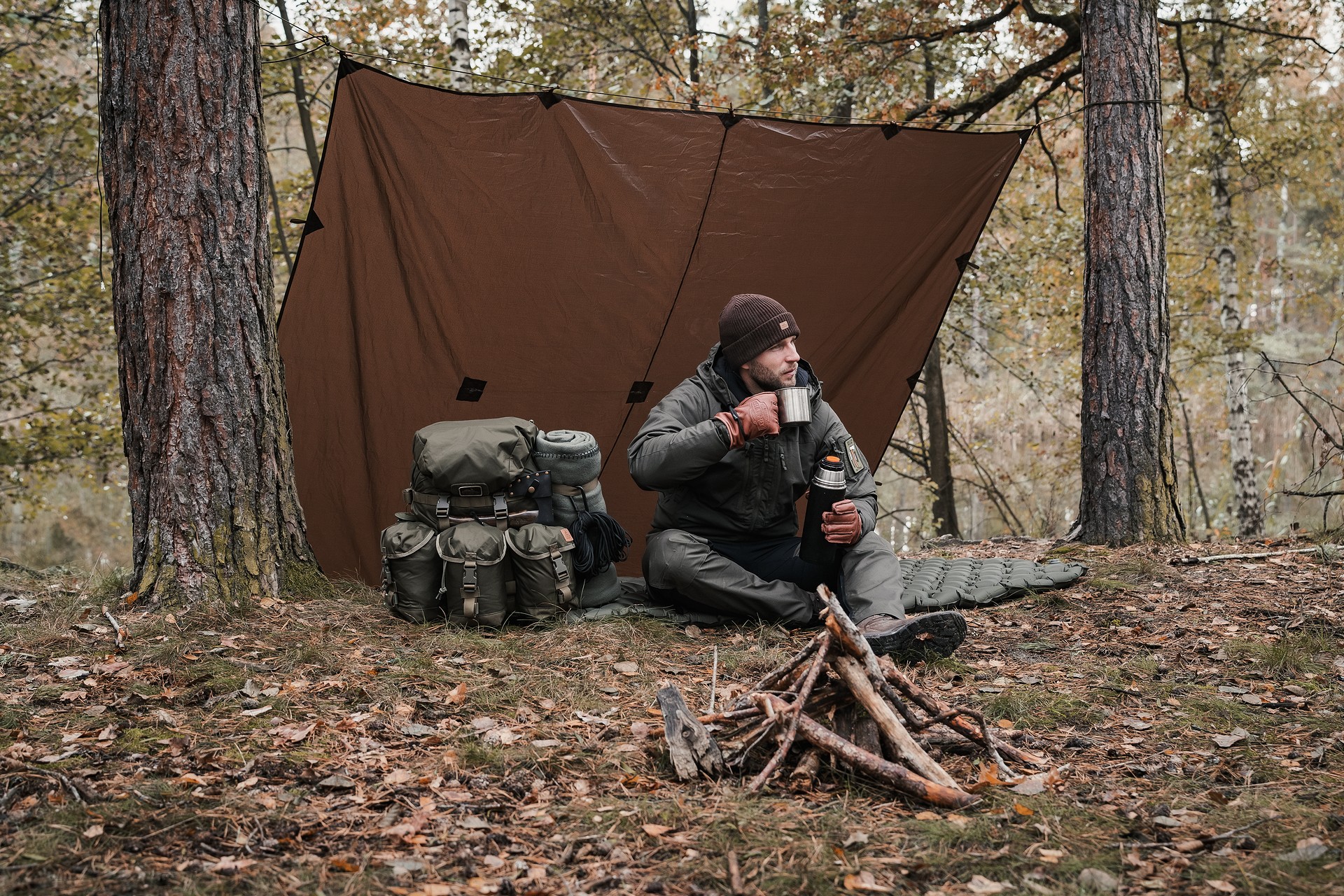 Saltea pentru o persoană Badger Outdoor 188 x 58 cm - Olive