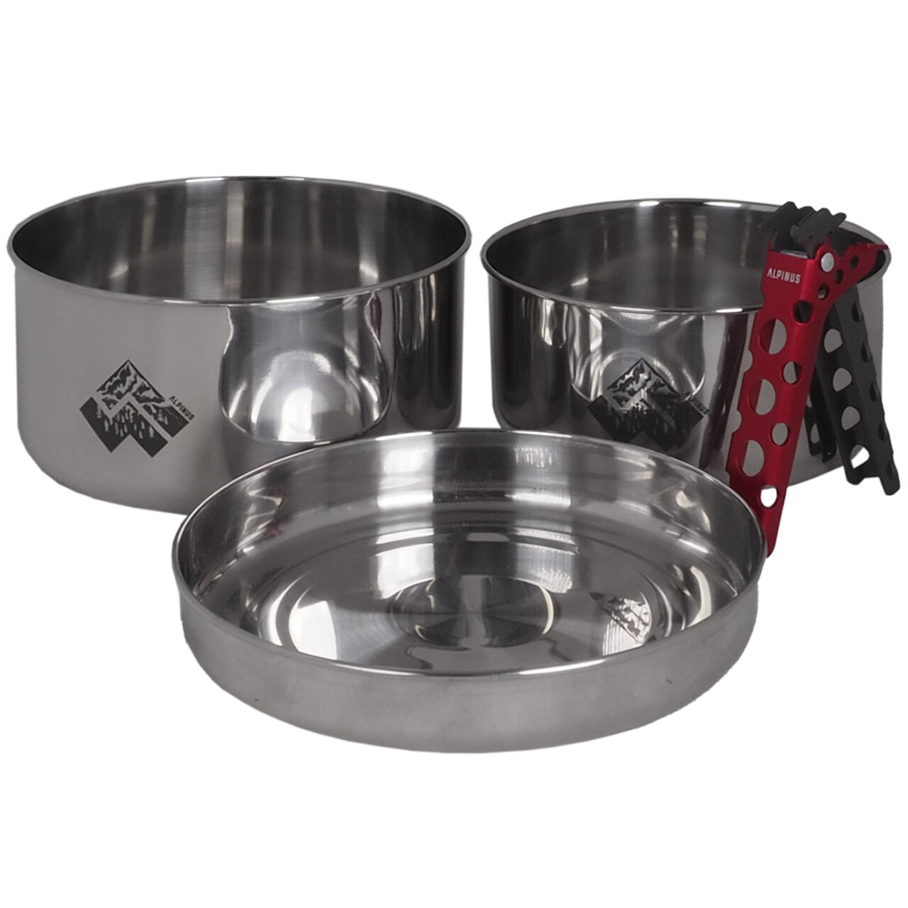 Oală turistică din oțel Alpinus Jukatan -  3 piese