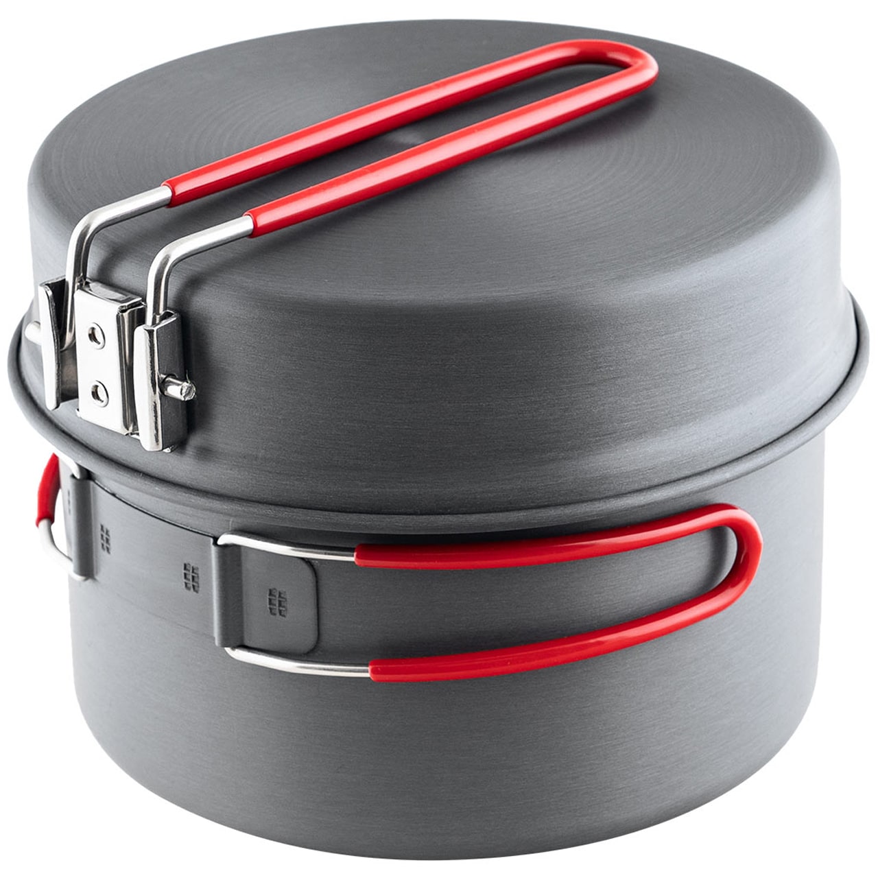 Oală turistică din aluminiu Alpinus Santiago - 2 piese - Gri