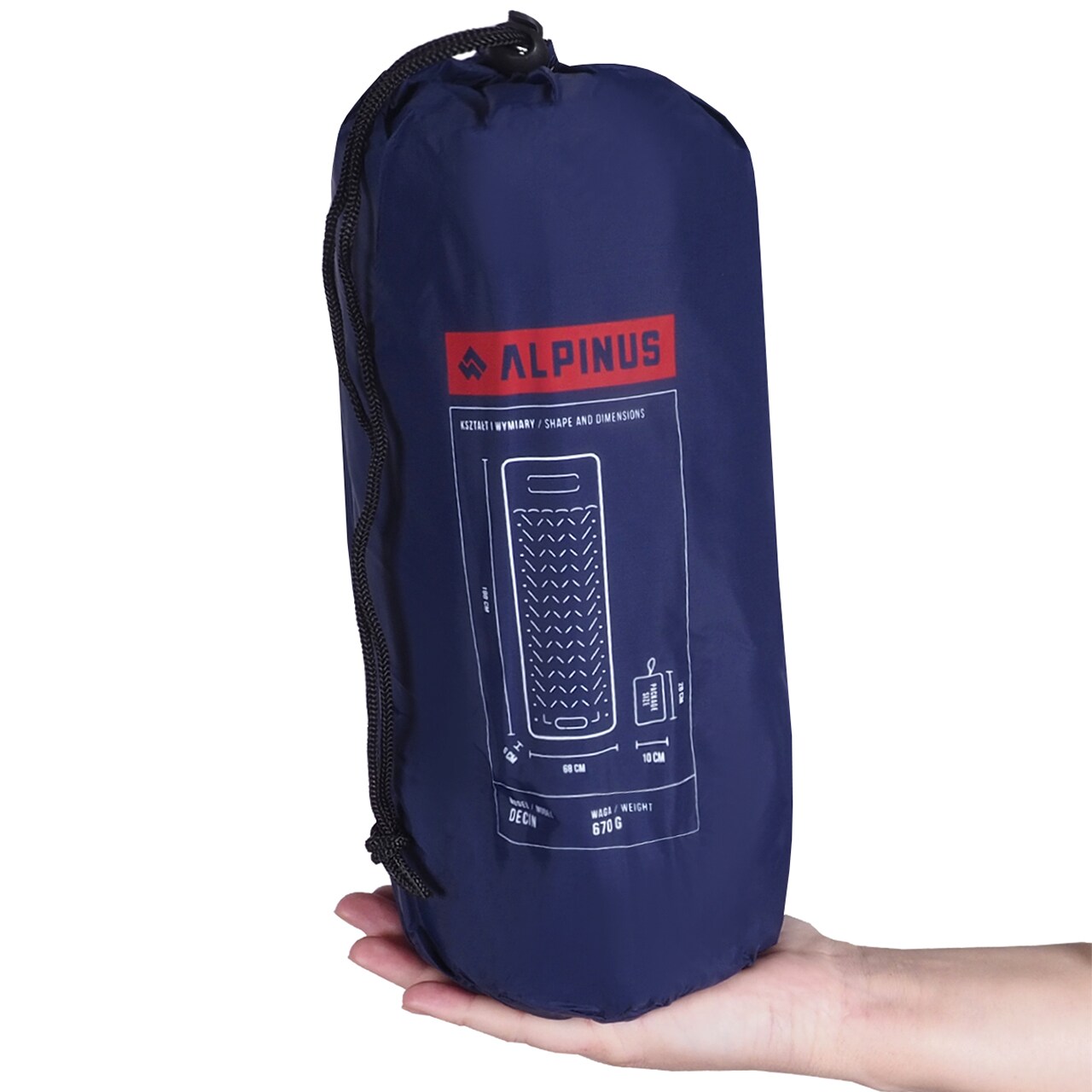 Saltea pentru o persoană Alpinus Decin - Albastru închis