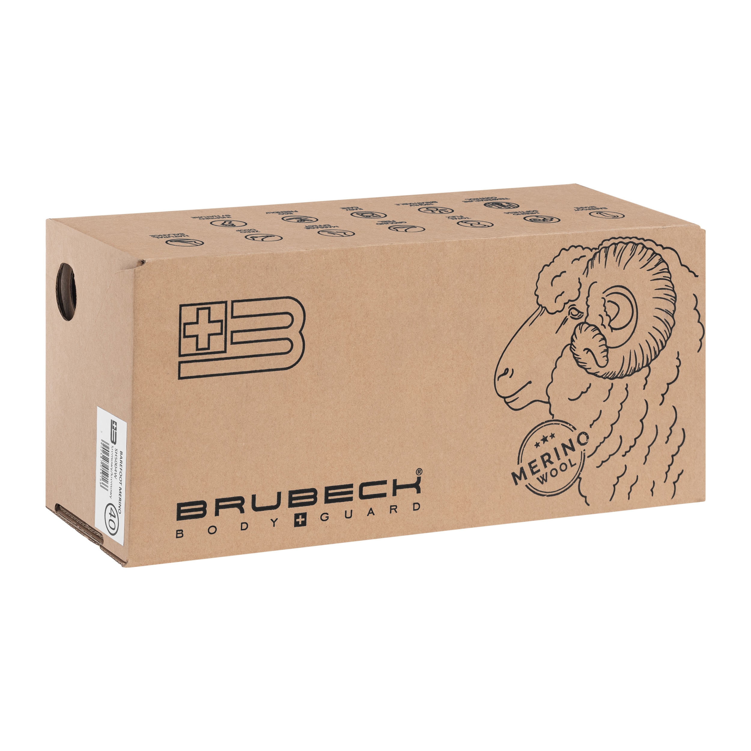 Încălțăminte de damă Brubeck Barefoot Merino - Gri deschis/Gri