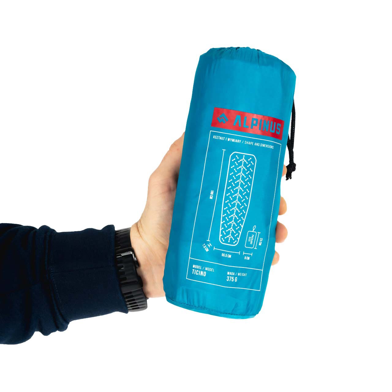 Saltea pentru o persoană Alpinus Ticino - Albastră