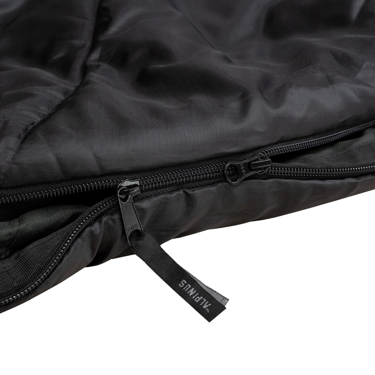 Sac de dormit Alpinus Classic 1250 g Negru/Roșu - Stâng