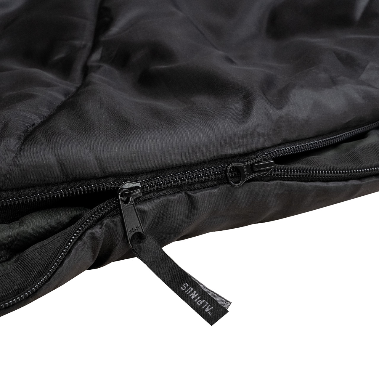 Sac de dormit Alpinus Classic 1250 g Negru/Roșu - Drept